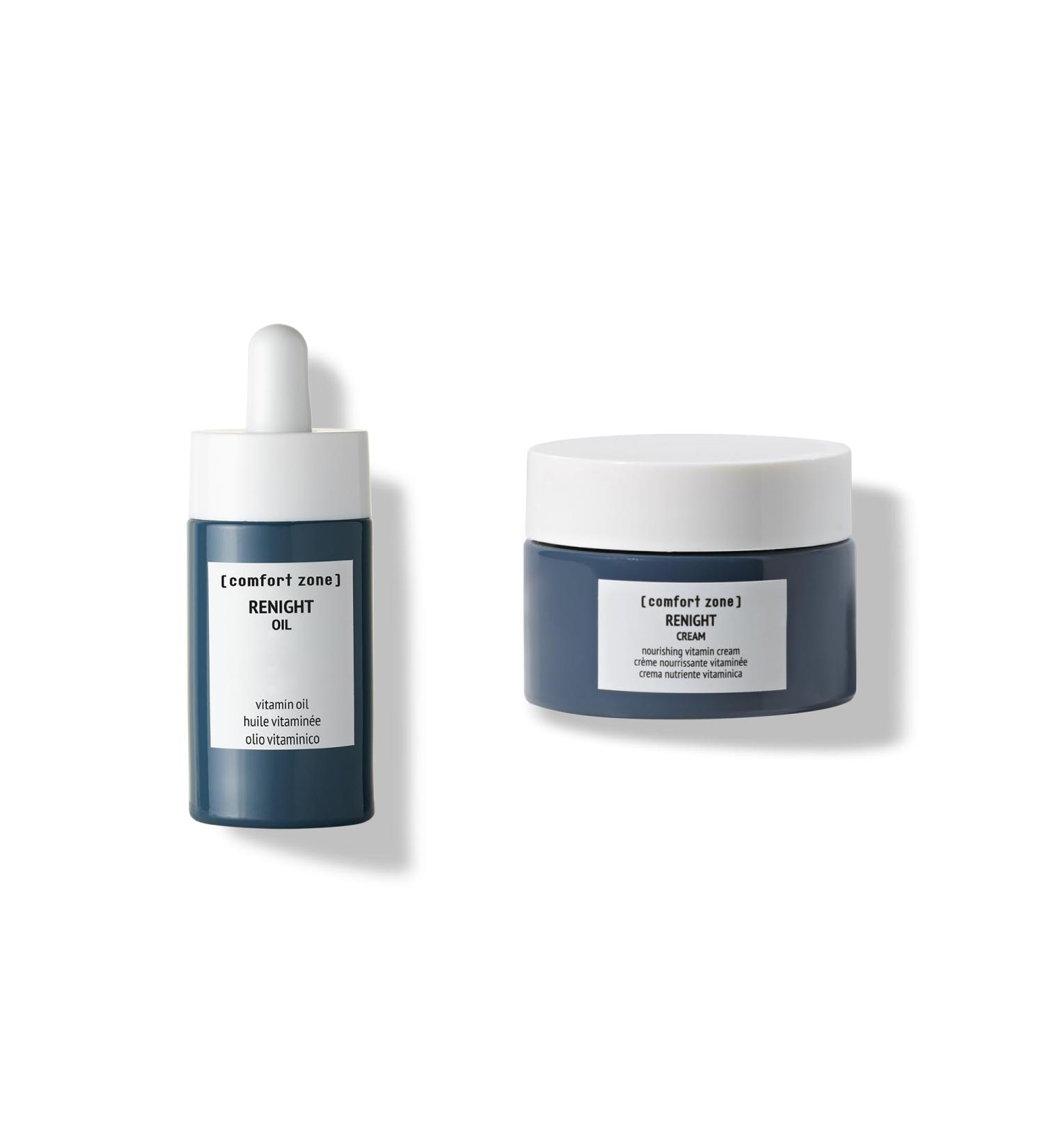  comfort zone Renight Nourishing Overnight Duo with Oil (30ml) and Cream (60ml) for a Nourished Healthy Glow Skin in the Morning (2 Piece Set) - Buy Online on GoSupps.com