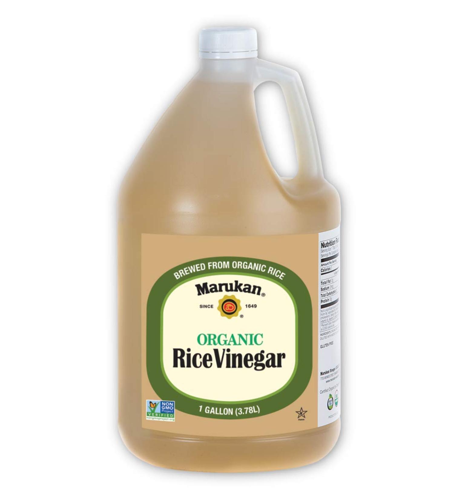 Marukan Organic Rice Vinegar - Unseasoned, 1 Gallon - Premium Quality for Cooking & Dressing - Buy Online on GoSupps.com