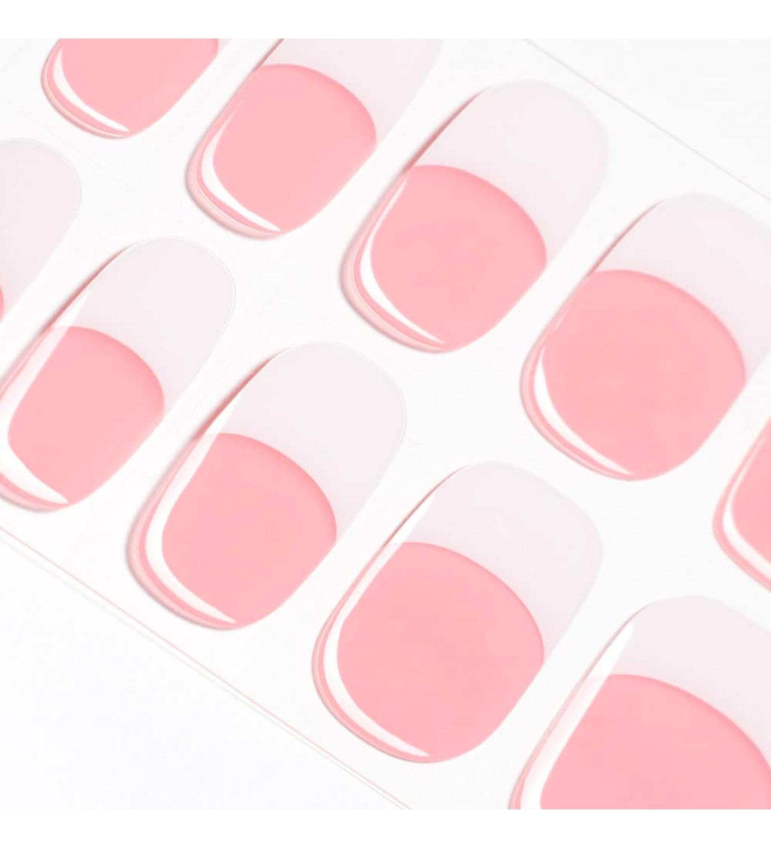 Danni & Toni 28 Semi-Cured Nail Wraps - Pink French Manicure Stickers - Buy Online on GoSupps.com