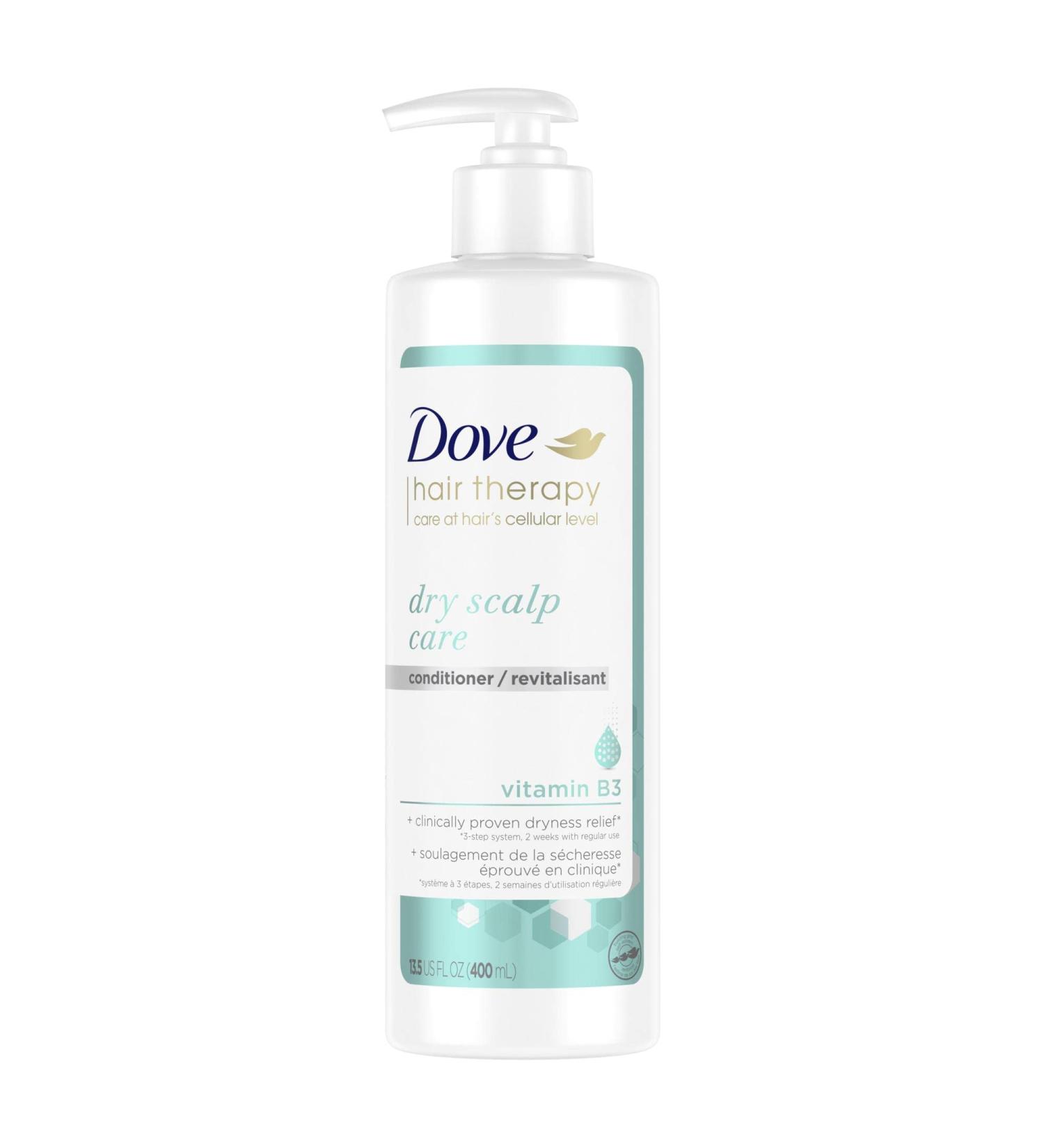 Dove Hair Therapy Conditioner for Dry Scalp with Vitamin B3 - 13.5 fl oz | Nourish & Hydrate International Shipping - Buy Online on GoSupps.com