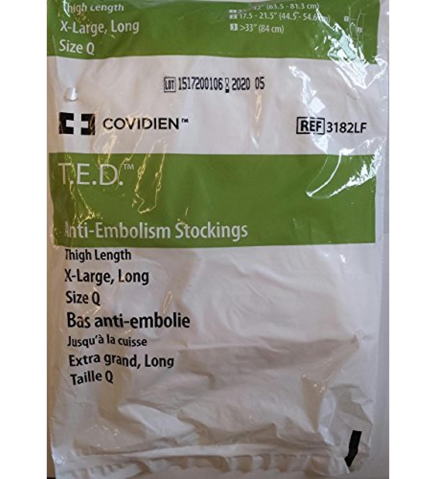 T.E.D, Thigh High, Size (Q), XL Long, White, 1 Pair