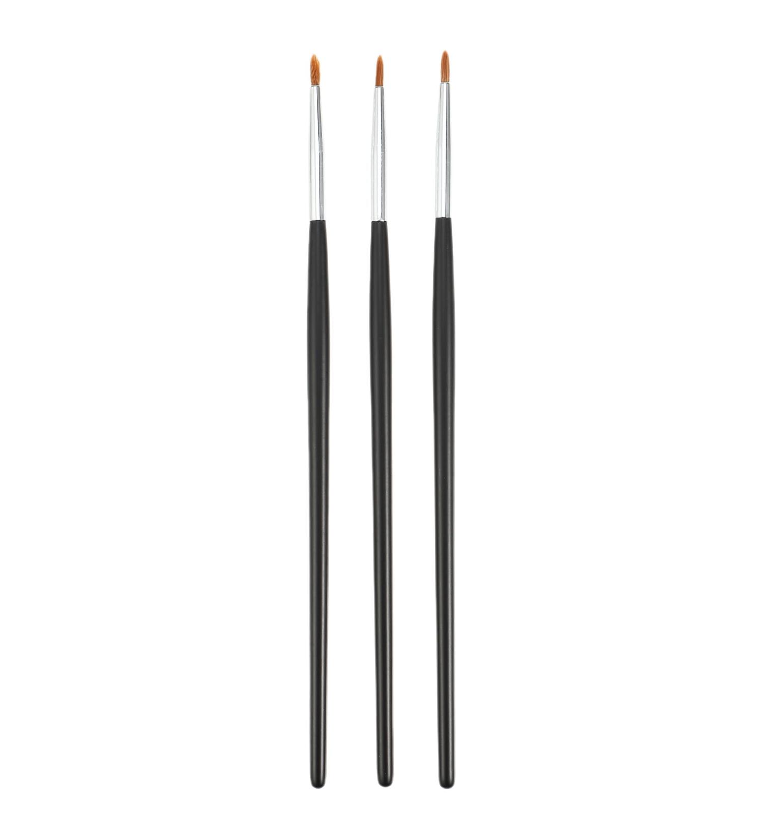 VOCOSTE 3pcs Makeup Brush Set - Eyeliner Lip & Smudger Brushes with Wooden Handles for Flawless Eye Makeup | International Shipping Available - Buy Online on GoSupps.com