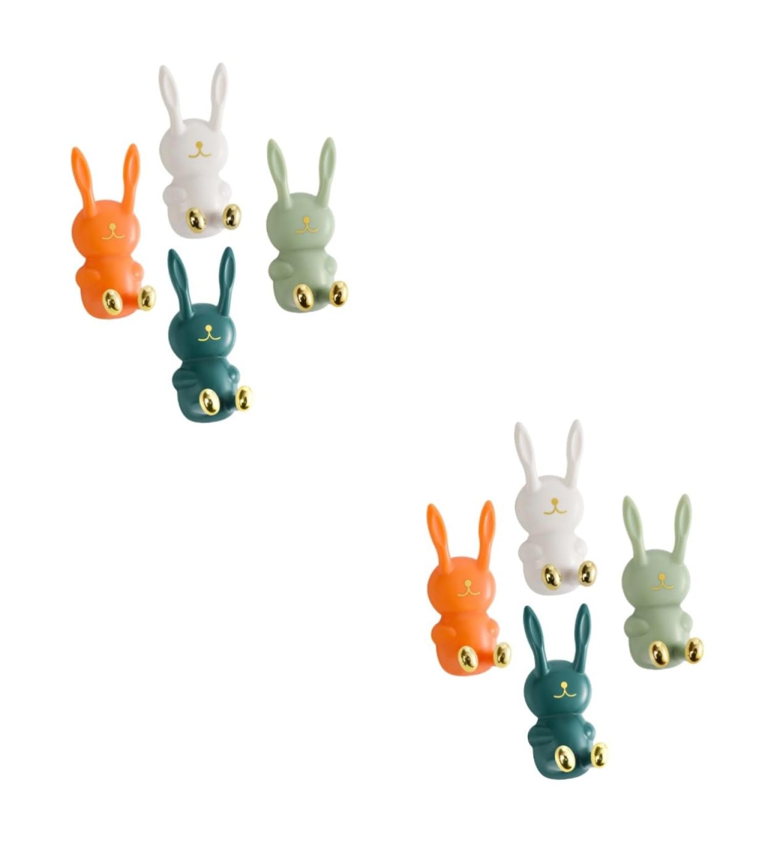 Zerodeko 8 pc Hasennail-Free Hook Connector Holder - Brass Rabbit Wall Hooks & ABS Toothbrush Holders for Kids | International Shipping - Buy Online on GoSupps.com