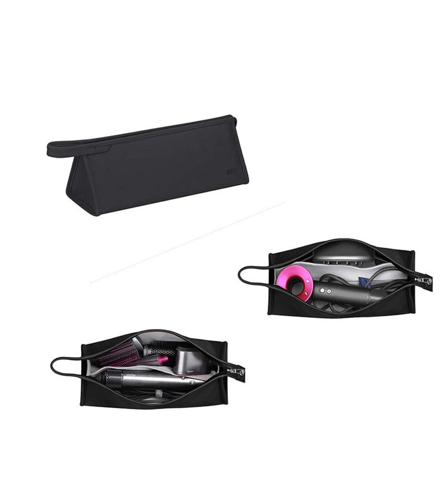 PU Leather Travel Case for Dyson Airwrap Styler/Dyson Supersonic Hair Dryer - Black | Waterproof & Shockproof Organizer - Buy Online on GoSupps.com