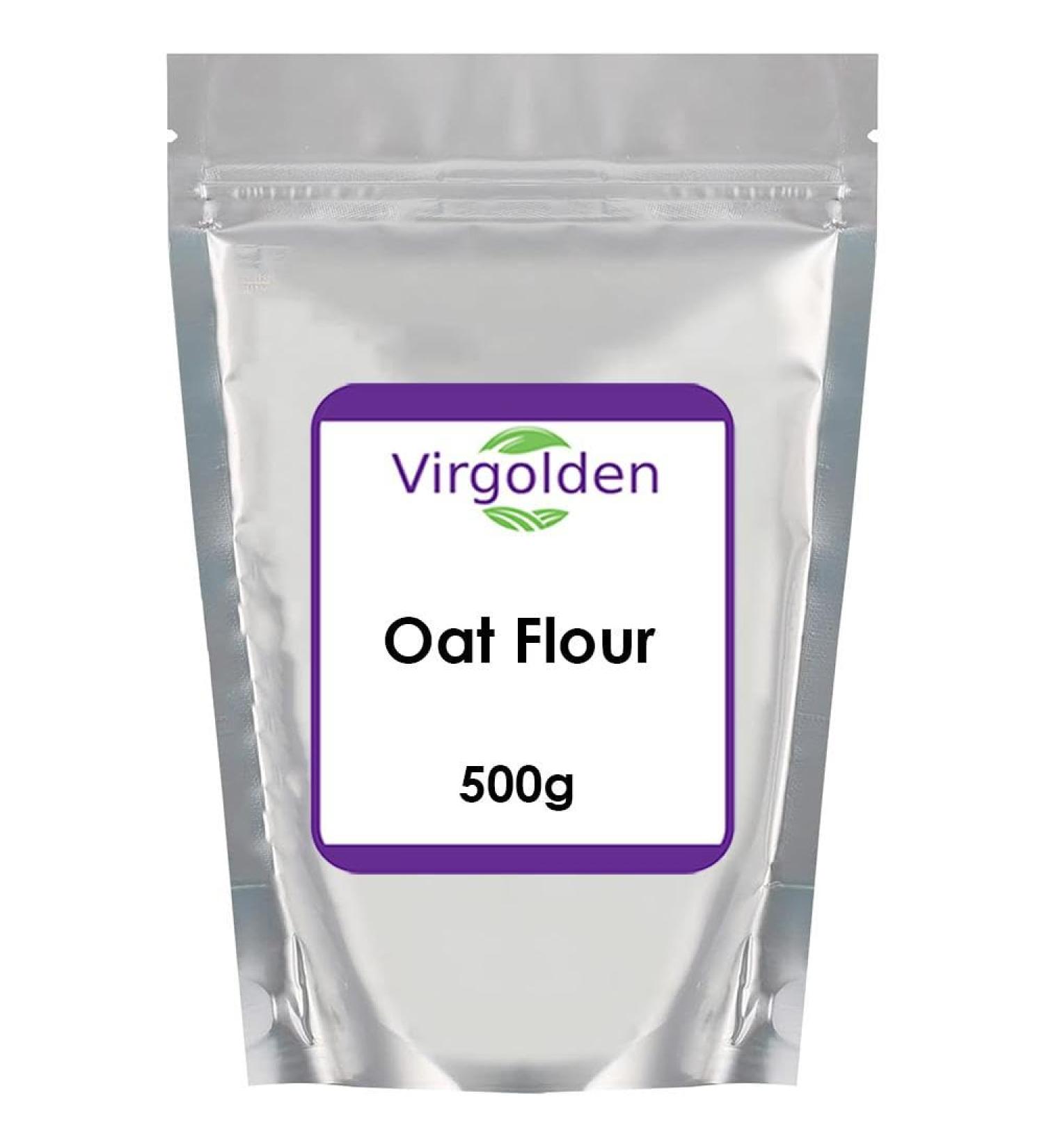 Oat Flour 500g by Virgolden - Low-Carb Oat Flour with Protein & Dietary Fiber Vegan Non-GMO for Baking Cooking & More - Buy Online on GoSupps.com