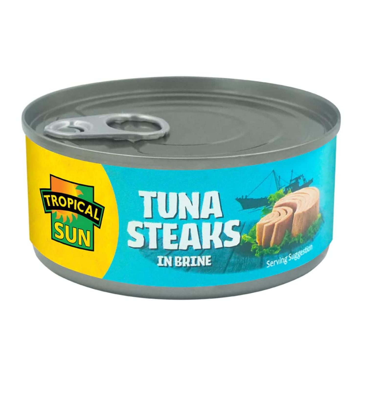 4 x Tropical Sun Tuna Steak in Brine 6 x 160g