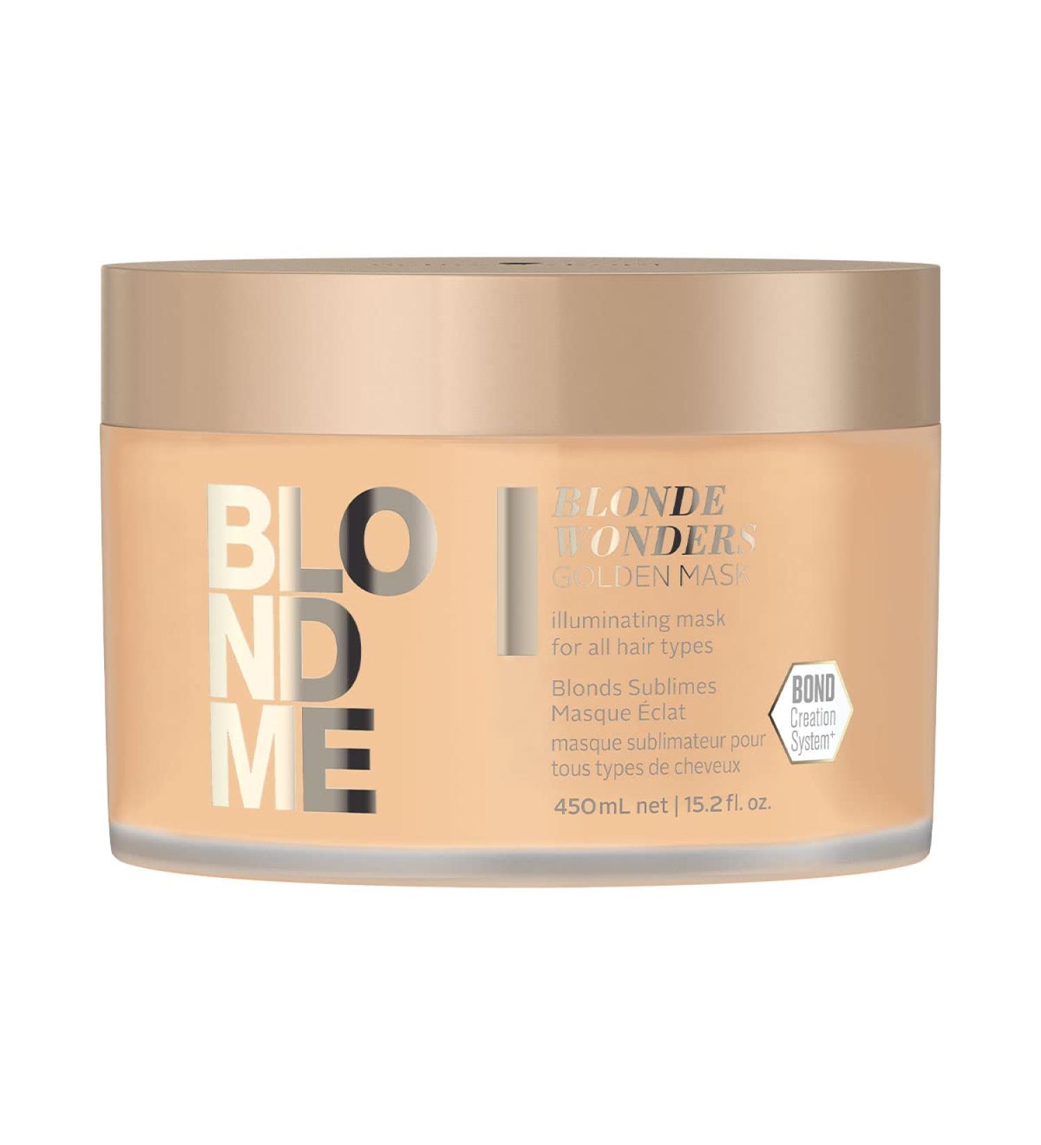 BlondMe Blonde Wonders Golden Mask - Luminous Shine & Bond-Building Treatment - 450ml - Buy Online on GoSupps.com