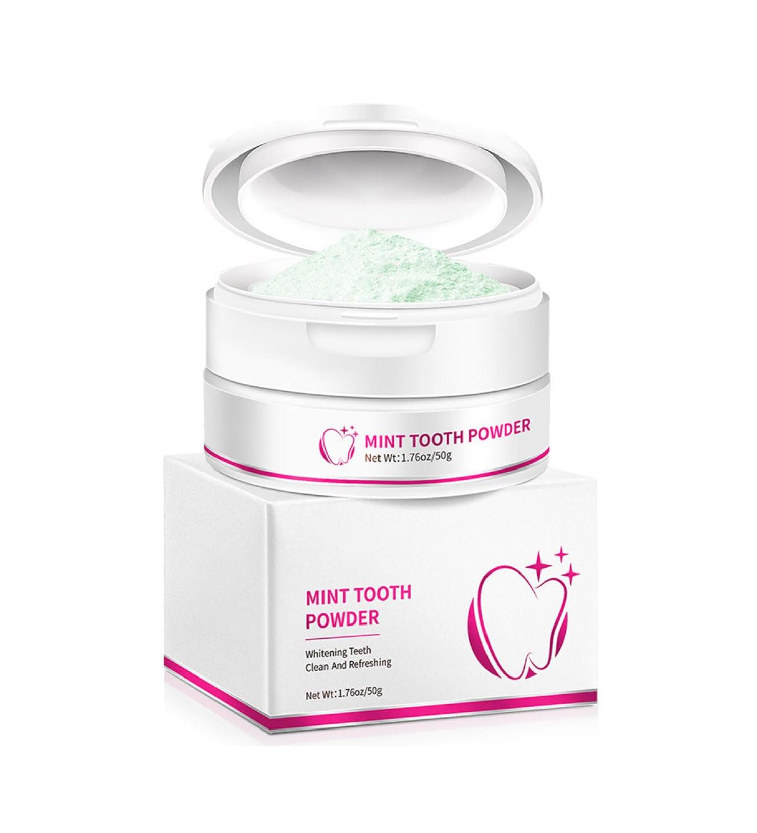 Icoyea Smile Powder Tooth Powder Teeth Whitening Powder Mint Tooth Powder Tooth Stain Remover Dental Care Teeth Whitening Products (1pcs) - Buy Online on GoSupps.com