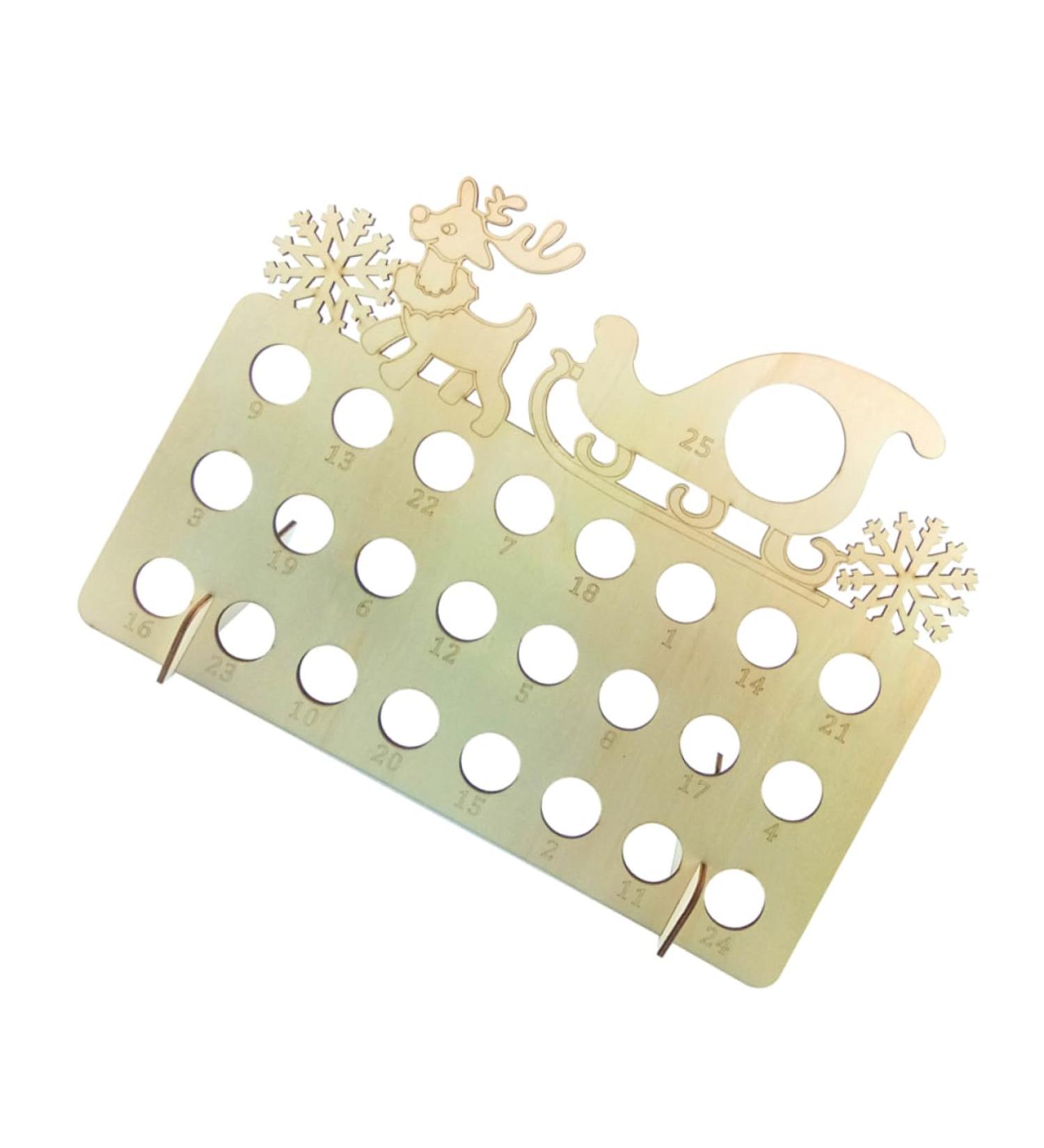 PRETYZOOM 1pc Chocolate Advent Calendar Christmas for Kids Christmas Countdown Board Wooden Pull The cart As Shown 40X13X30CM - Buy Online on GoSupps.com