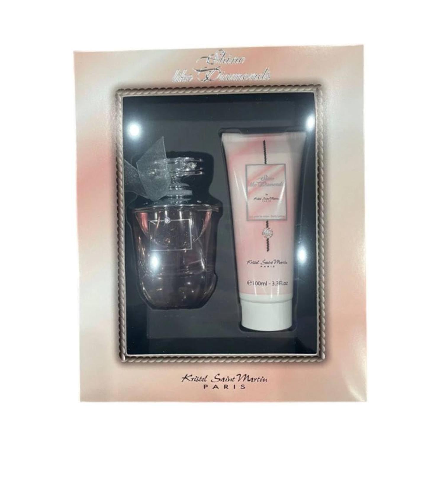 Shine Like Diamonds Perfume FOR WOMEN Gift Set 100 Ml. / 3.3 Fl.oz. Eau De Parfum Spray & Deodorant Spray 150 ml. / 5.0 Fl.oz