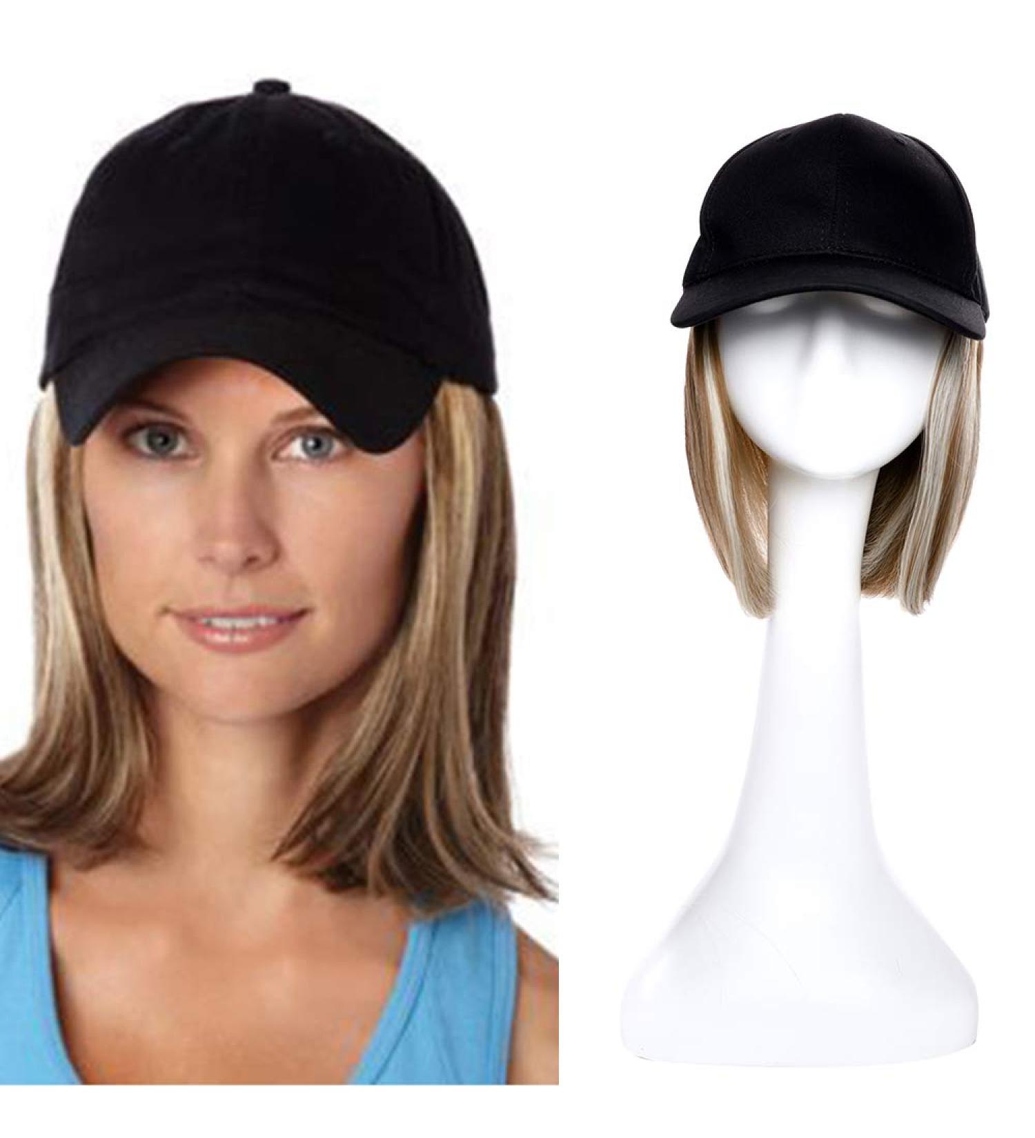 Sego Bob Hair Extension with Baseball Cap Wig - Synthetic Women's Hair Extensions #85P613 - Affordable 15 cm Smooth Style - Buy Online on GoSupps.com