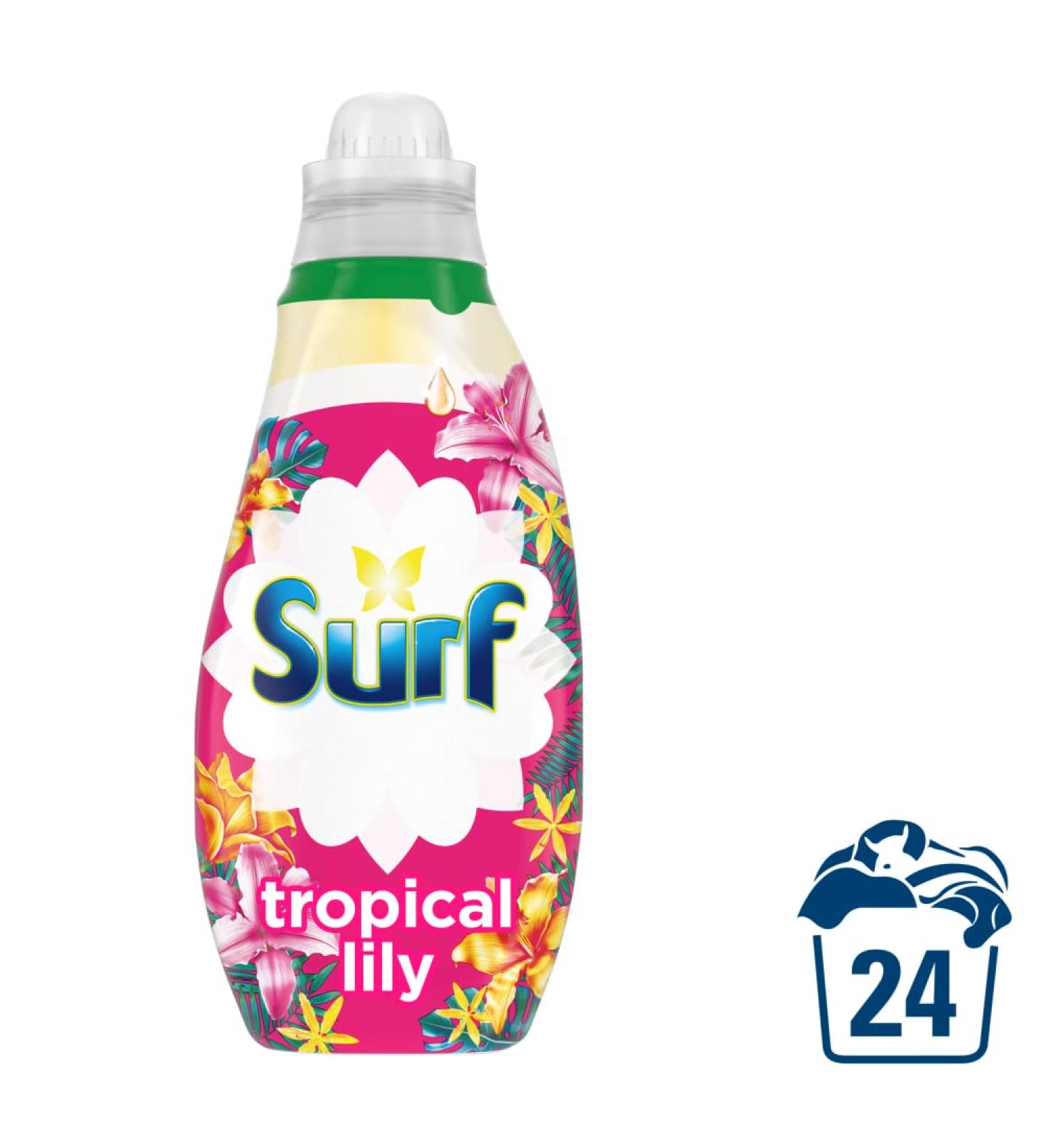 Surf Tropical Lily Laundry Liquid 24 Washes 648ml - Buy Online on GoSupps.com