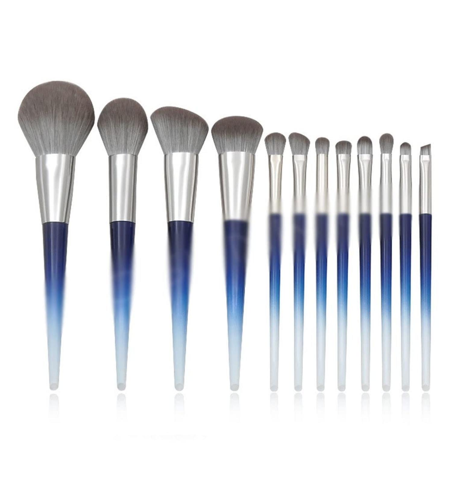 DFHBFG 12 Cone Bevel Tail Handle Makeup Brush Set - Gradient Handle Loose Powder & Eye Brush Tools for Flawless Makeup Application - Buy Online on GoSupps.com