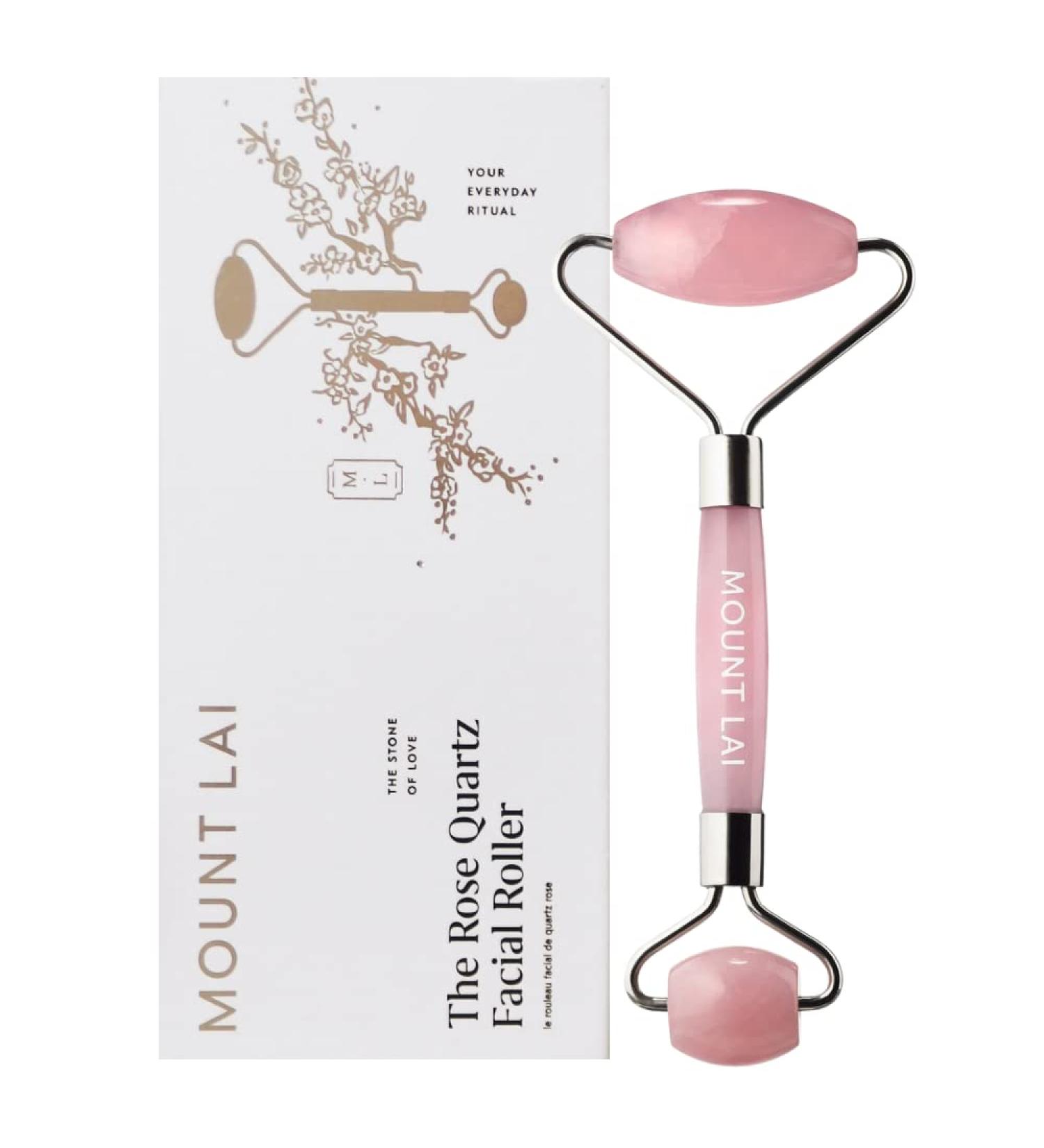 Mount Lai Rose Quartz Facial Roller - Enhance Your Skincare Routine - Buy Online on GoSupps.com