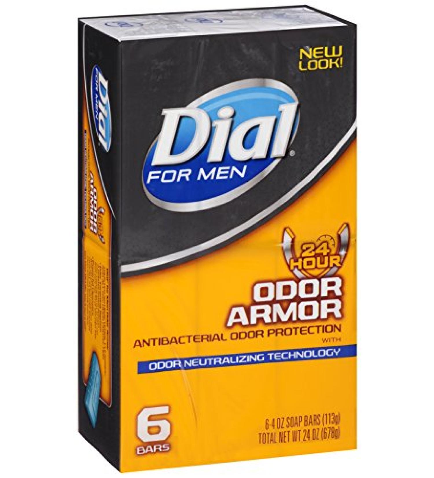 Dial for Men Odor Armor Antibacterial Soap 6 Count