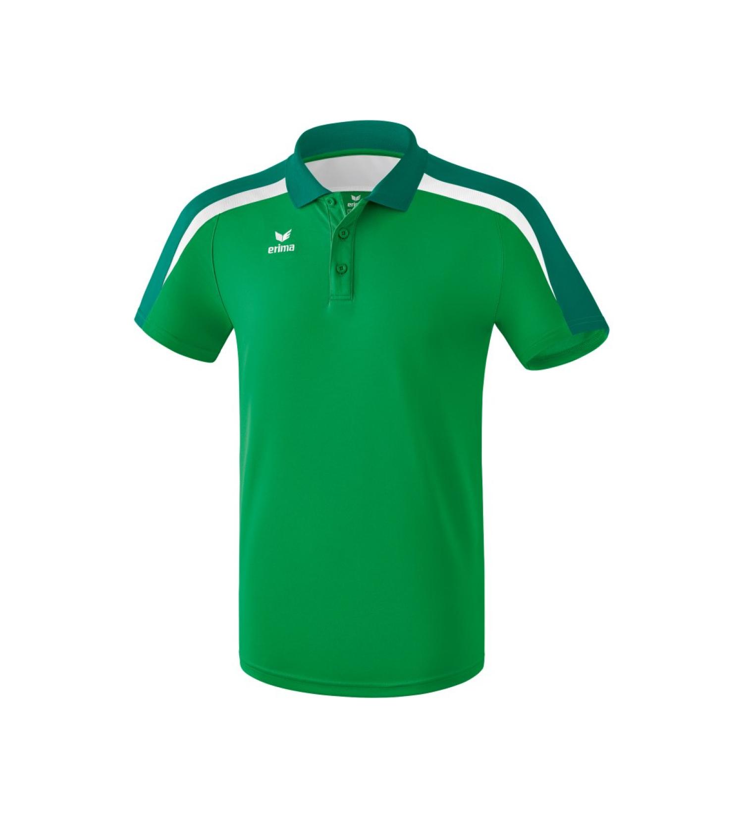 Erima Unisex Kids Liga 2.0 Polo Shirt 116 - Emerald/Evergreen/White | Stylish Kids Sportswear | International Shipping Available - Buy Online on GoSupps.com