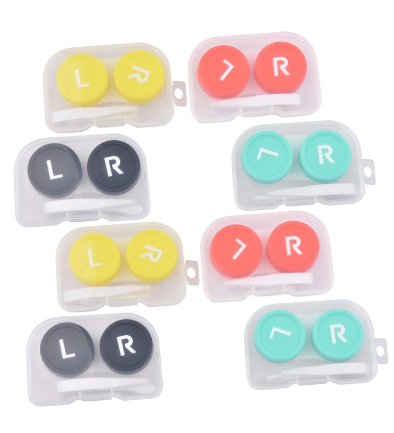 Solustre 8-Piece Contact Lens Case Set - Travel-Friendly Container with Solution & Mirror | Durable Lens Storage for Convenience - Buy Online on GoSupps.com