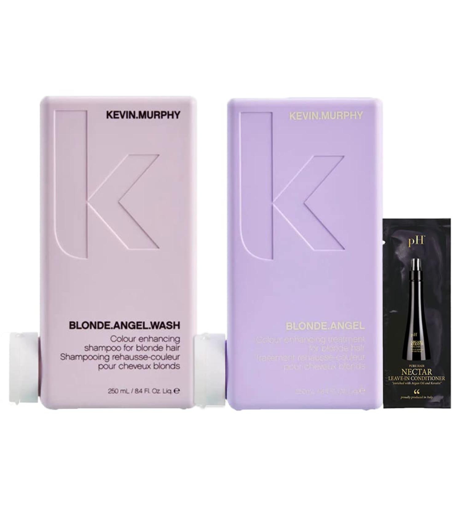 KEVIN MURPHY Blonde Angel Wash & Treatment 8.4 Fl Oz + pH Labs Argan & Nectar Leave-in Conditioner 10ml - Buy Online on GoSupps.com