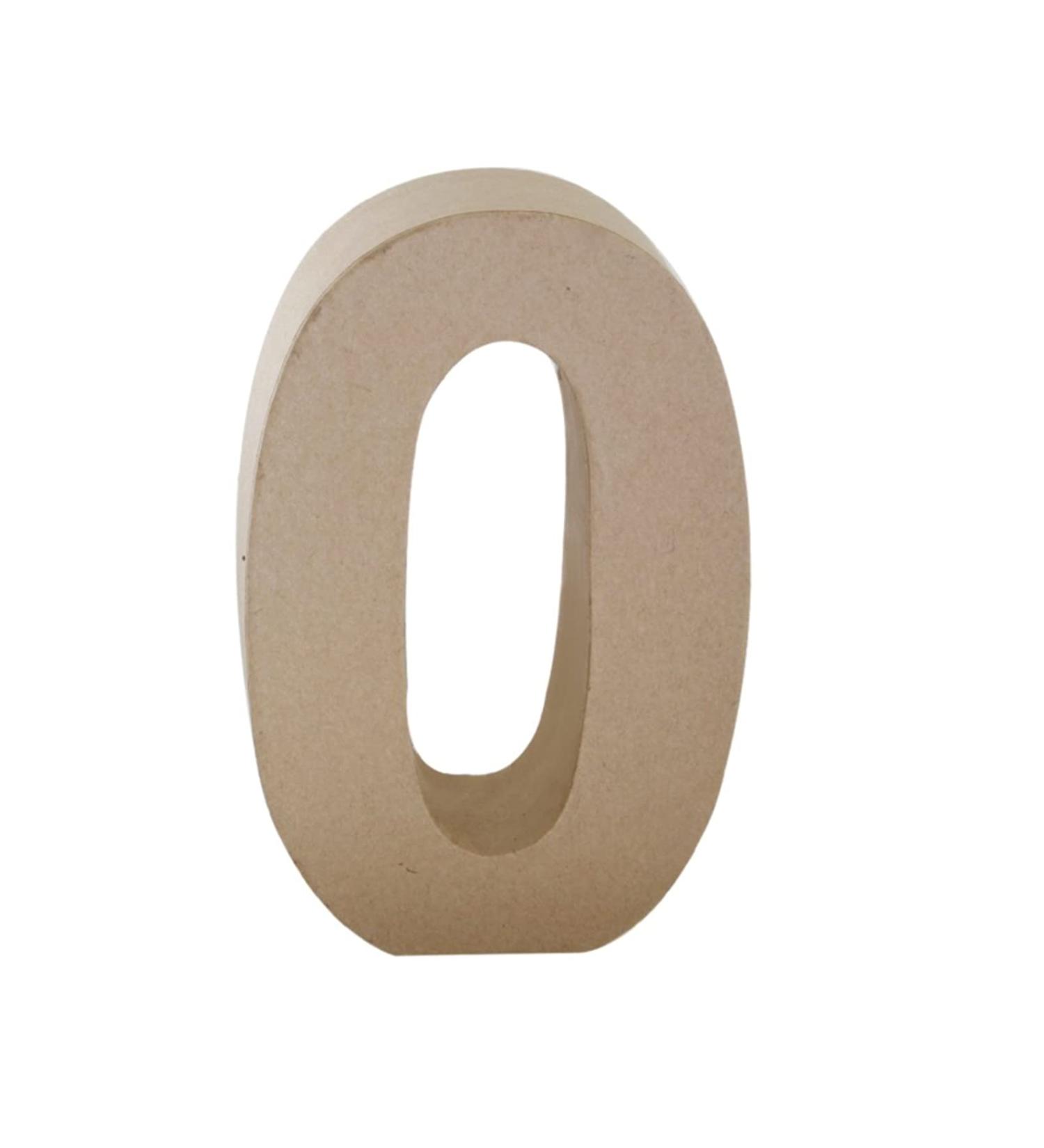 Papier Mache Number 0  4 4 in 0