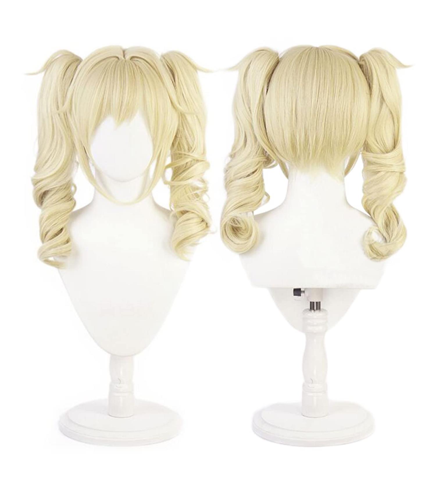 Lwiuentx Genshin Impact Barbara Cosplay Wig | Long Curly Synthetic Hair for Men & Women | Perfect for Halloween & Parties + Free Wig Cap - Buy Online on GoSupps.com