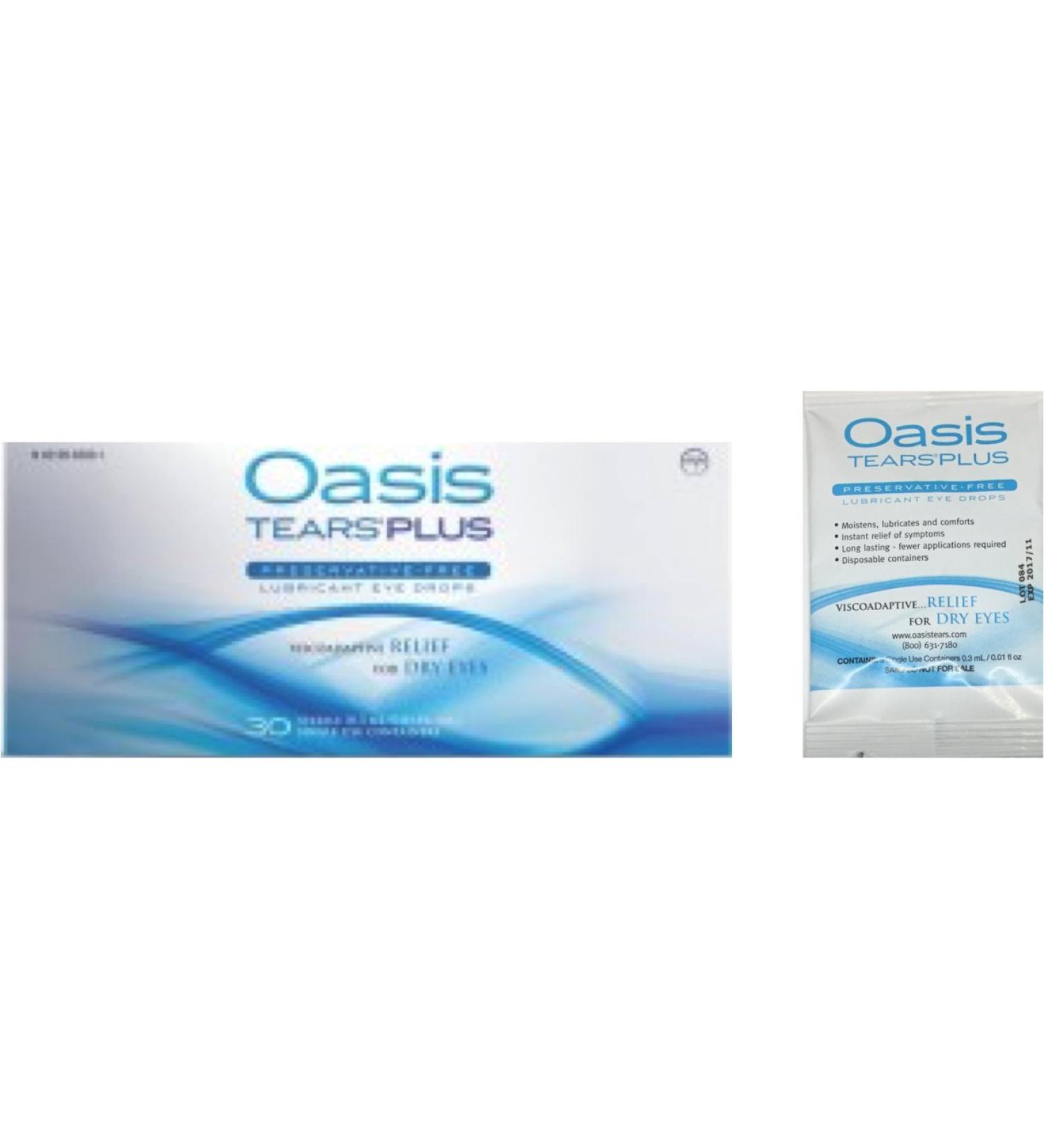 35 Vials Oasis TEARS PLUS Preservative-Free Lubricant Eye Drops (1 box of 30 vials and one 5 vial packet)