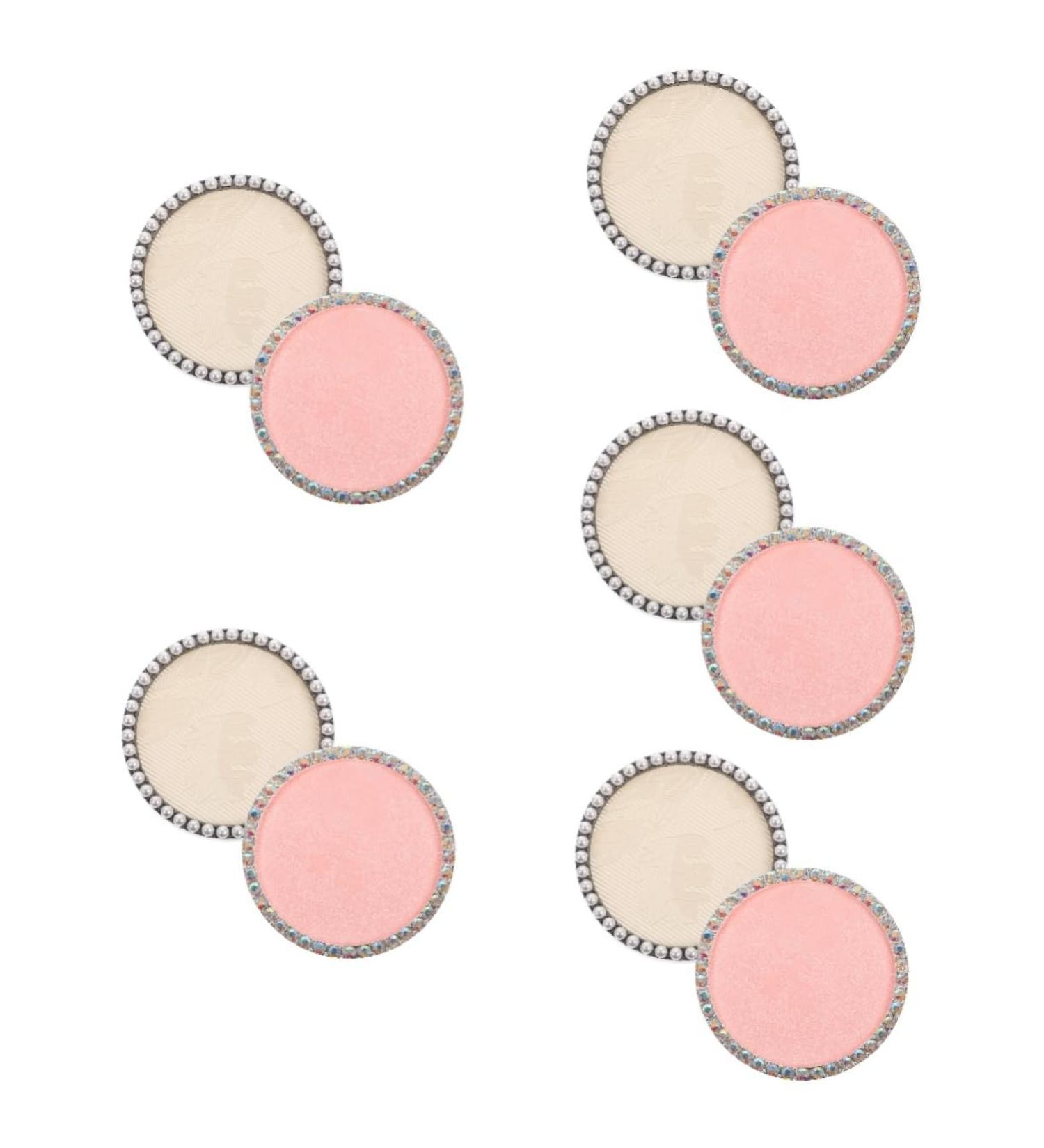 Mipcase 10 Pcs Makeup Palette & Nail Art Display Board - Round Shape Ornament Pigment Stand for Nail Polish & Fake Nails - Colorful Aluminum Nail Molding Decorations - Buy Online on GoSupps.com