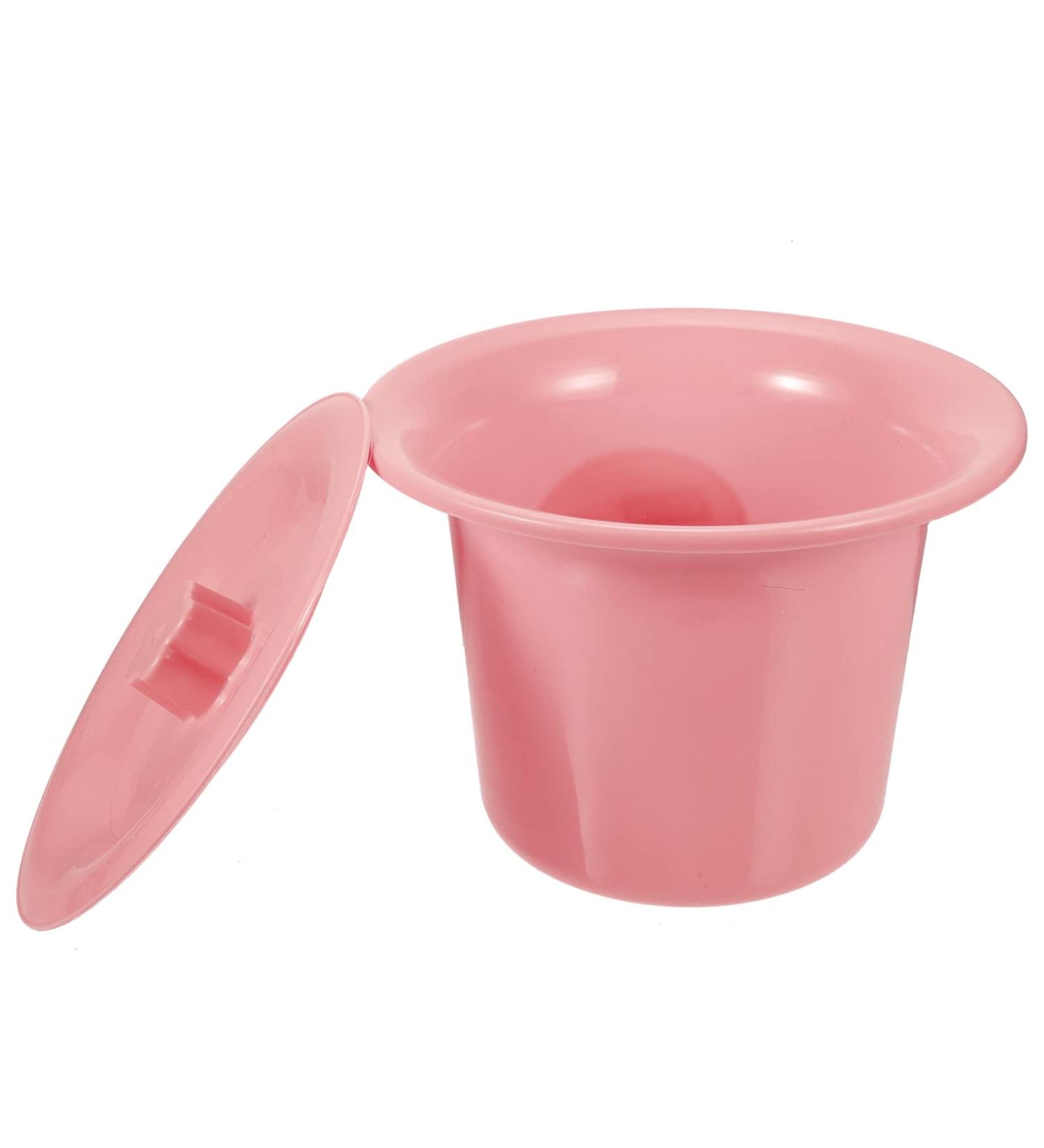 Buy Healvian Travel Potty - Portable Toilet & Urinal for Adults Kids & Pregnant Women | Pink Chamber Pot with Lid - Ideal for Travel & Home Use - Buy Online on GoSupps.com