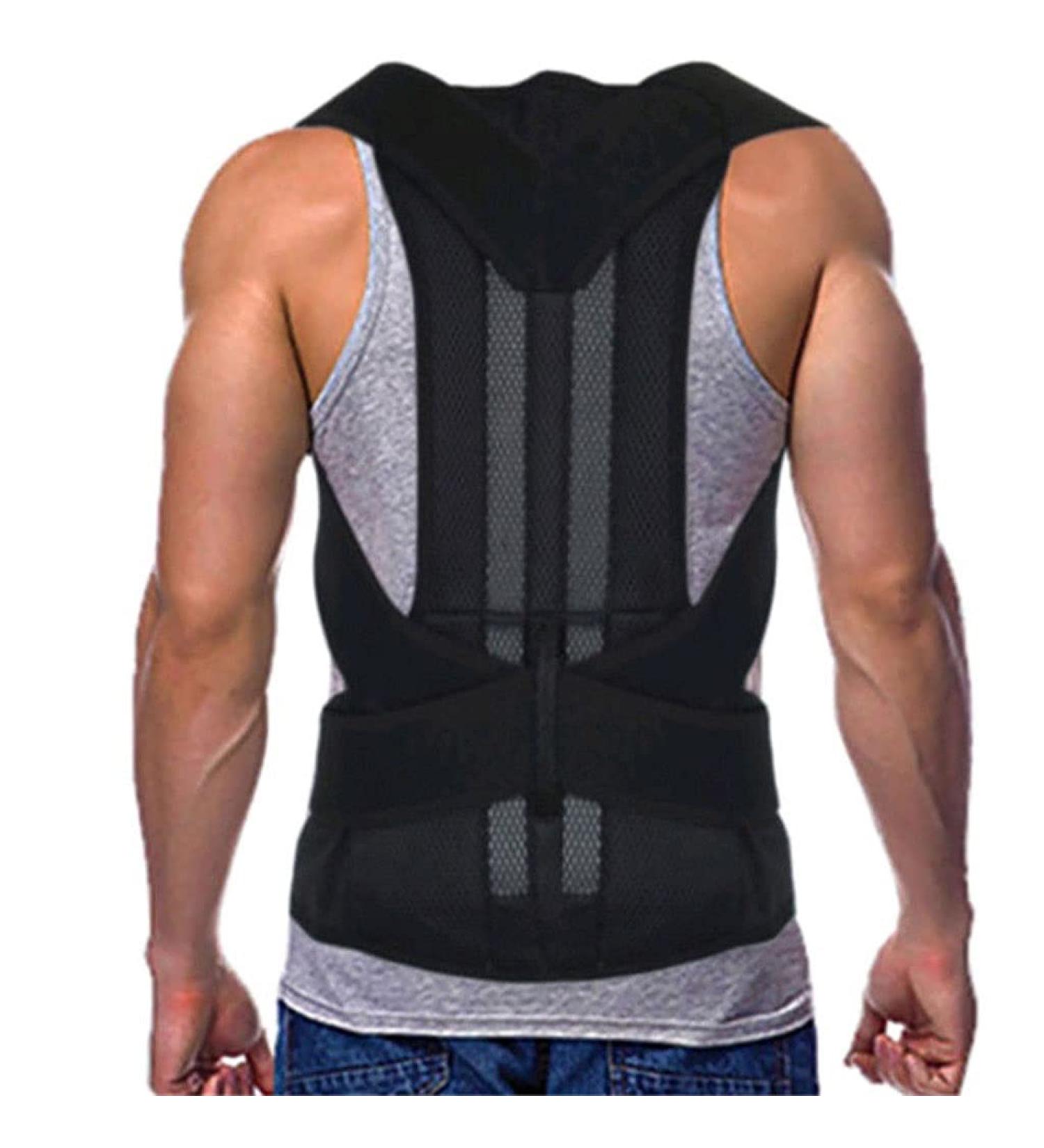 Posture for and Men Back Correction Waistcoat Therapy-Belt Belt Waist Brace Adjustable Support Kyphosis Humpback Black arge - Buy Online on GoSupps.com