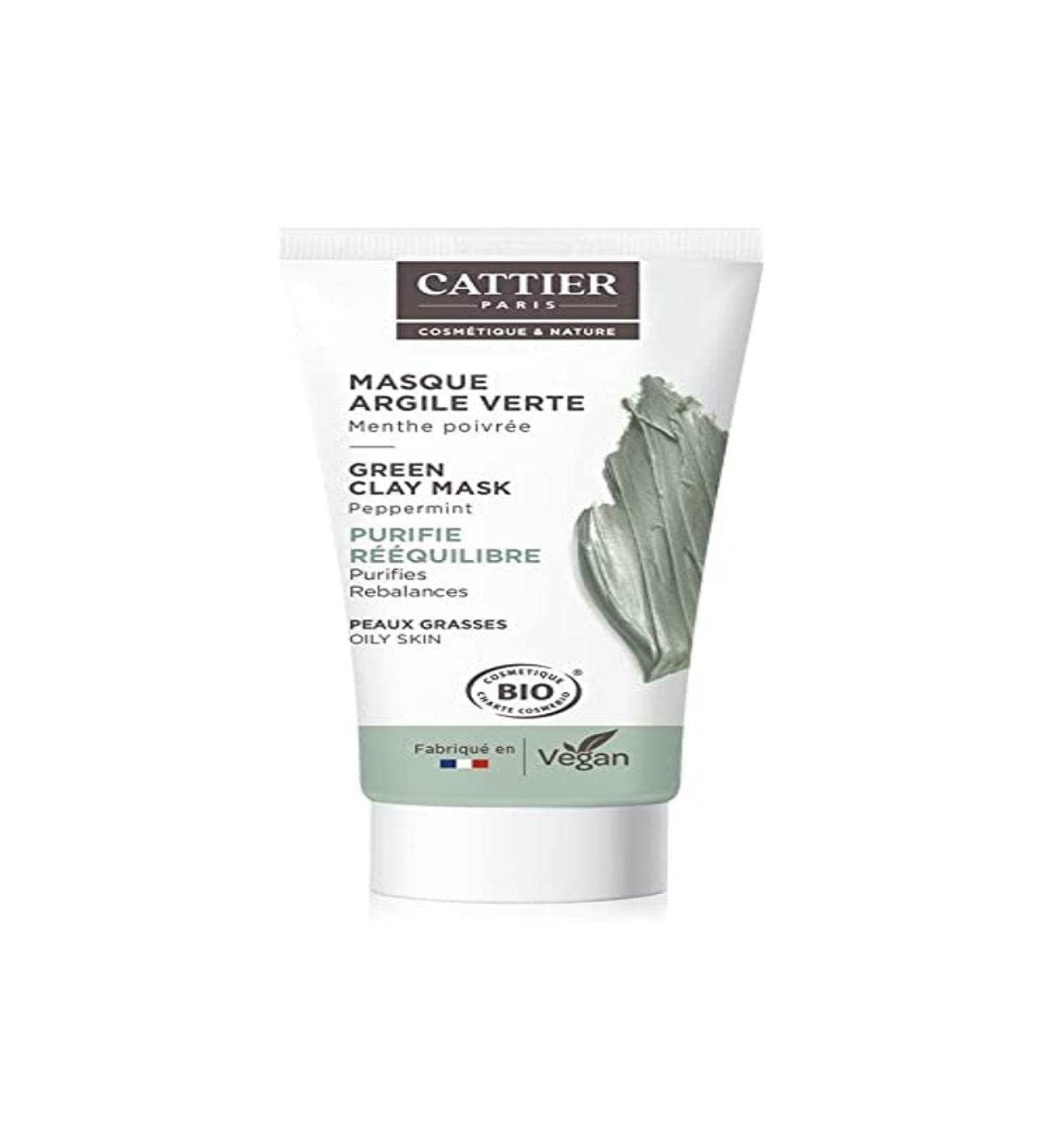 Cattier Mini Mask - Green Clay - Oily Skin - 30ml