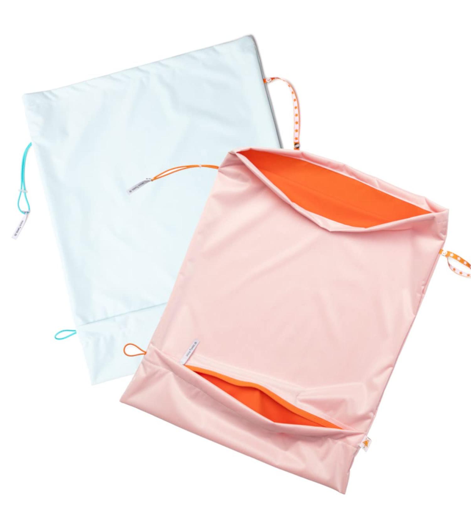 Foxy Baby Self-Draining Diaper Bag | XL Wet Bag with Leak Protection | Economy Pack in Apple Blue & Sea Green/Orange - Perfect for International Shipping - Buy Online on GoSupps.com