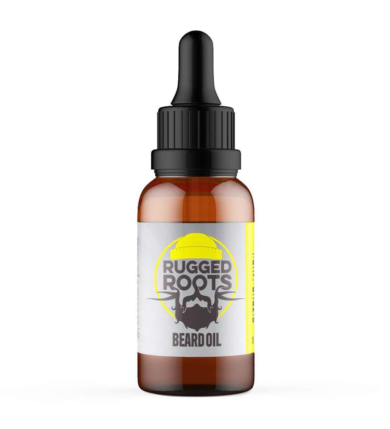 Beard Oil & Conditioner by Rugged Roots | Natural Citrus Spice Scent | Softens & Promotes Healthy Beard Growth | Perfect Gifts for Dad Brother Husband - Buy Online on GoSupps.com