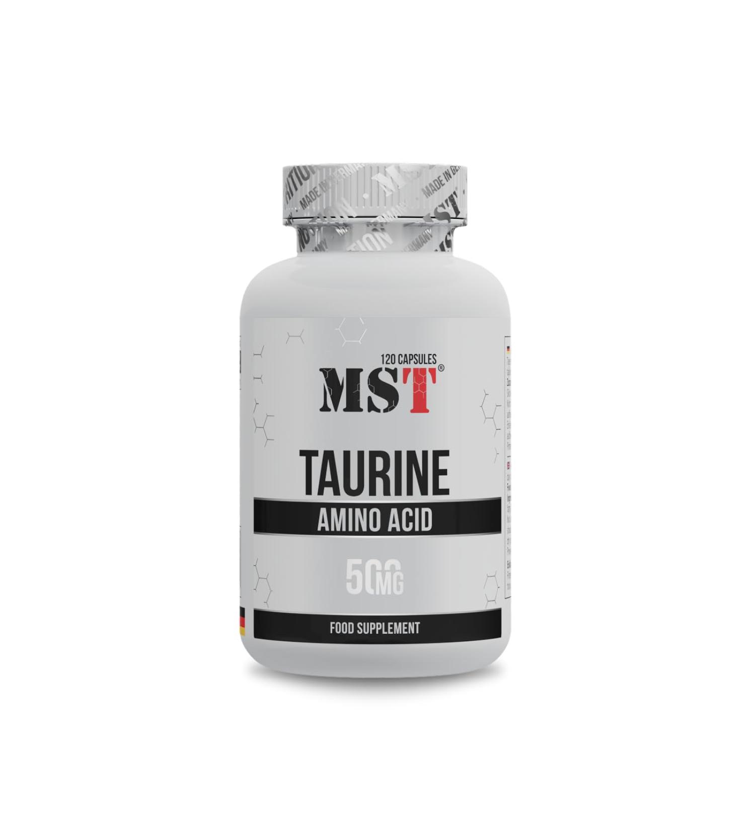  MST MST Nutrition Taurine 120 Capsules - High-Dose Amino Acid Supplement - 100% Pure Taurine Powder - Supports the - Buy Online on GoSupps.com
