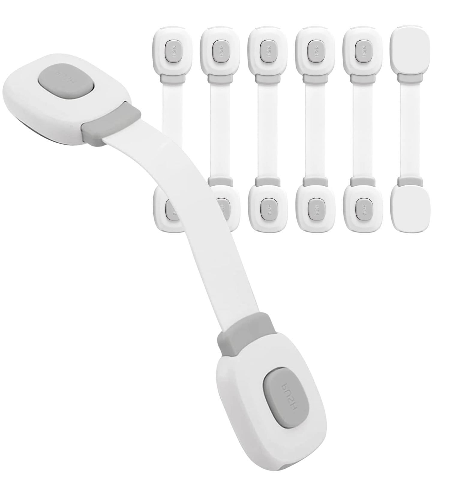 Billybath Premium Baby Cabinet Locks - Child Safety Drawer & Refrigerator Locks No Drill Installation Strong Glue 6 Pieces - Gray - Buy Online on GoSupps.com