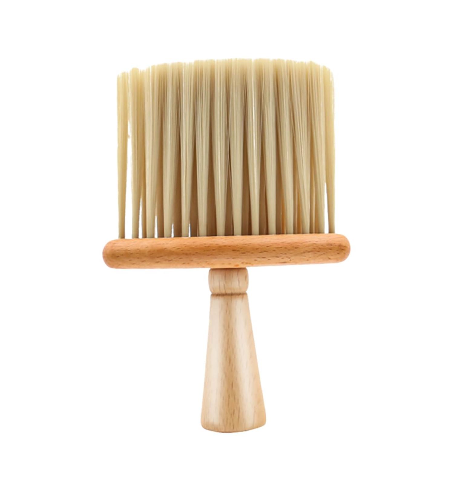 Minkissy 2-Piece Vintage Dusting Brush Set for Men - Soft Cleaning Tool for Mustache Beard & Haircut - Wooden Handle 10.6x4.7cm - Ideal for Home Grooming - Buy Online on GoSupps.com
