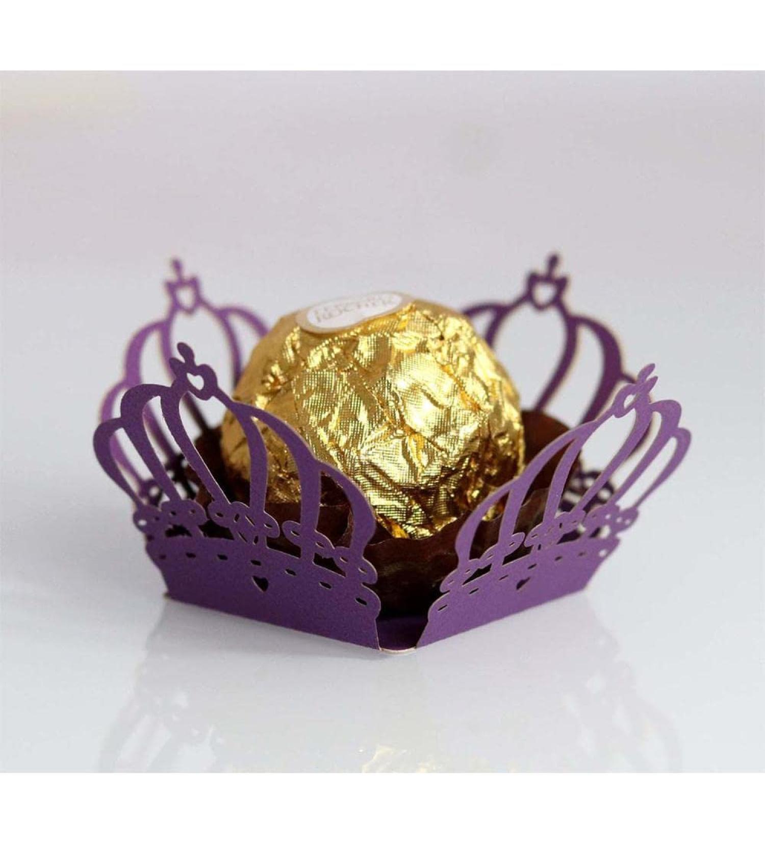  Uteruik Uteruik 50pcs Crown Truffle Cupcake Cases for Chocolate Sweets Sugar Mini Snacks 50pcs (#B) - Buy Online on GoSupps.com