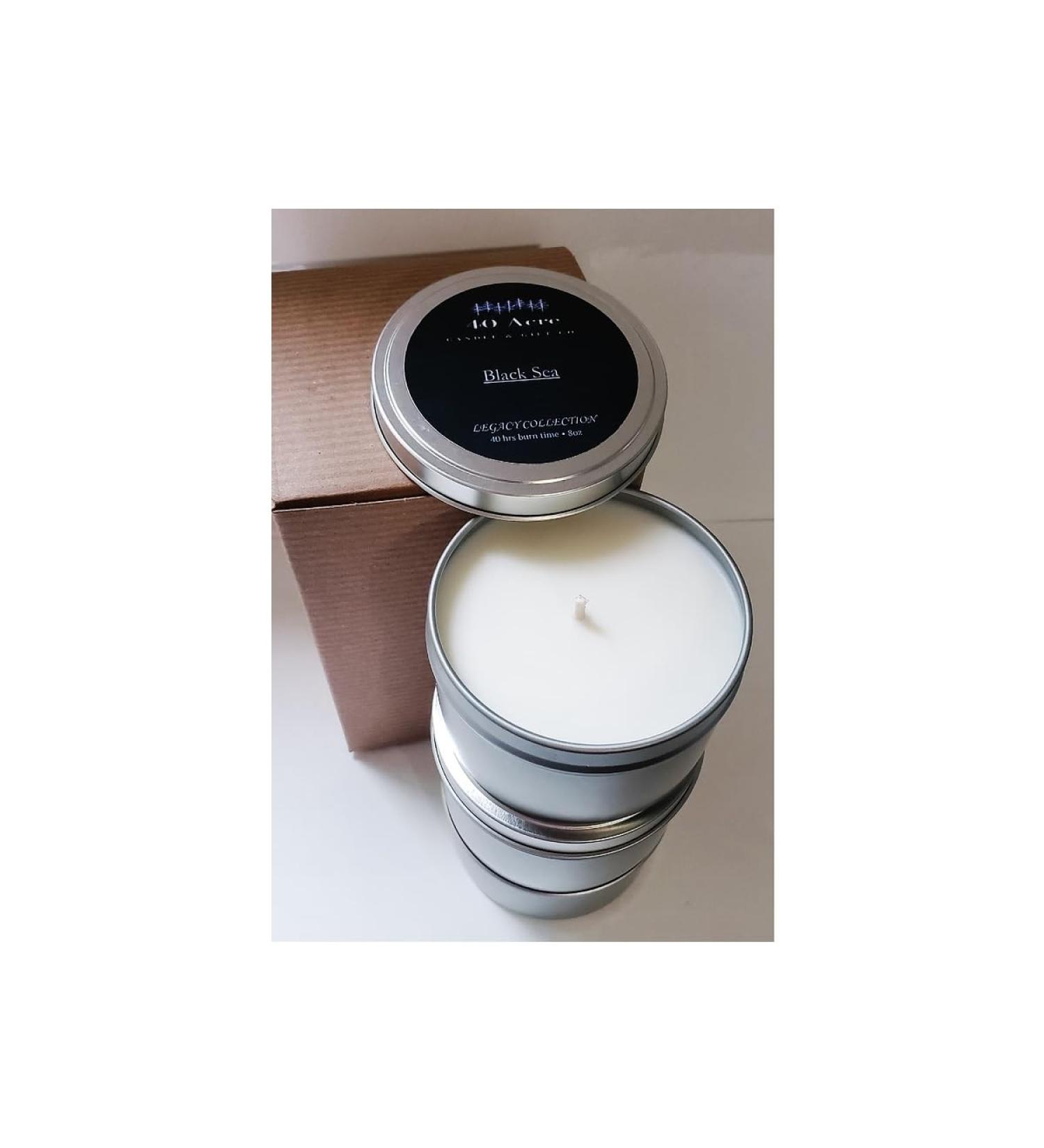 Set of 3 Masculine Scented Soy Wax Candles 6"