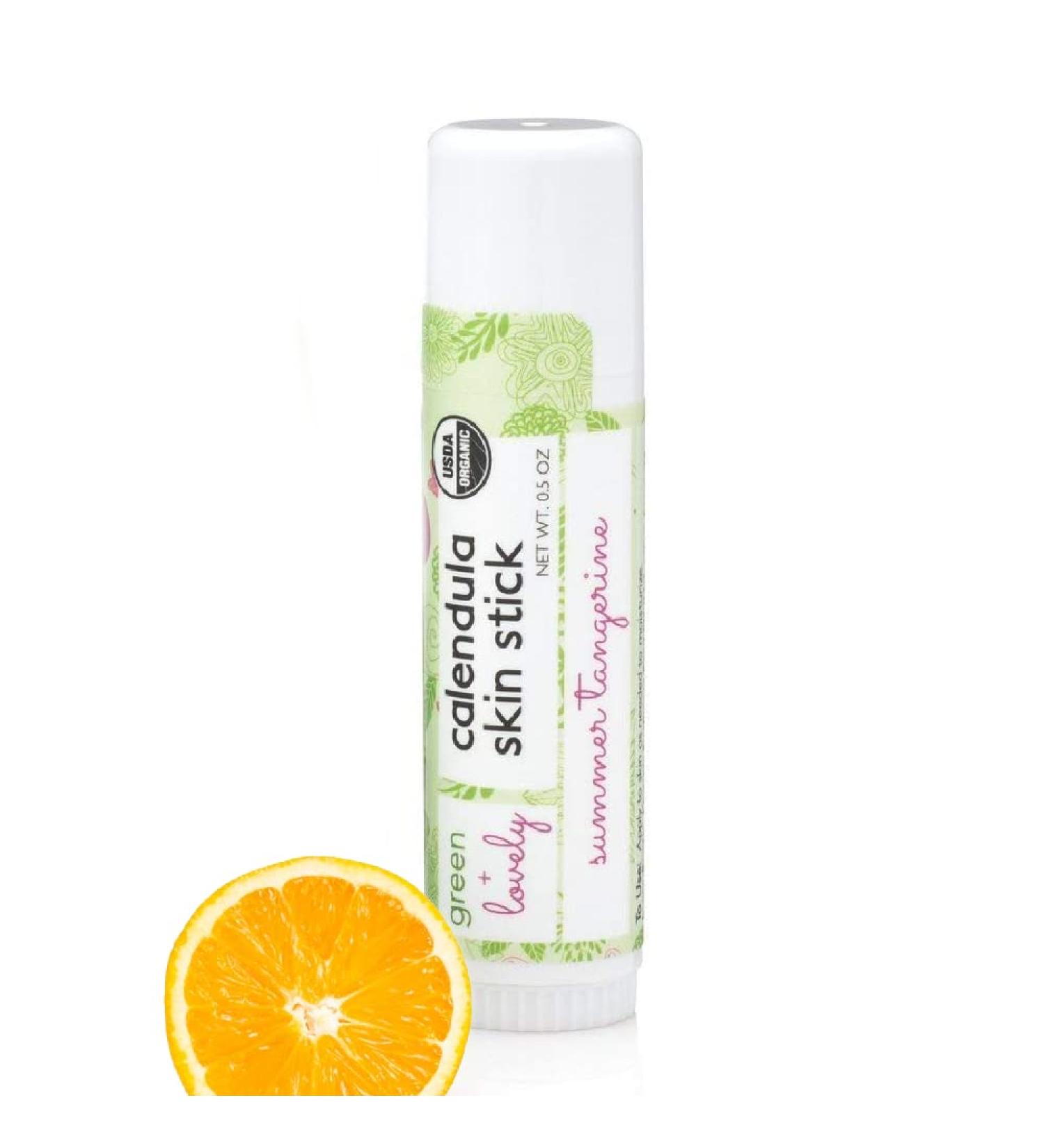 Green + Lovely Calendula Skin Stick Organic Lotion Sticks Moisturizing Balm Ointment Salve Multipurpose Hand Cream Body Bar, 0.5 oz., Summer Tangerine (1 Tube) Summer Tangerine 0.5 Ounce (Pack of 1) - Buy Online on GoSupps.com