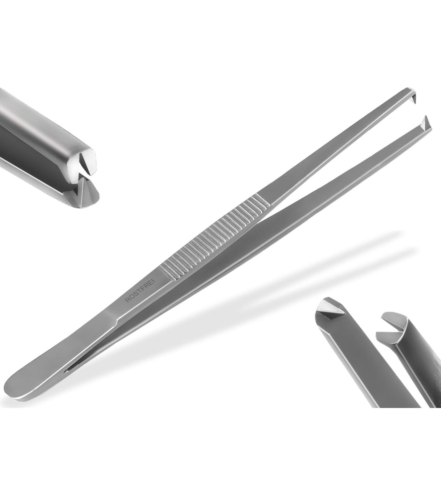 Professional Straight Tweezers 10.5 cm to 60 cm - Internal Teeth | Premium Quality SELECTION (16 cm) - International Shipping Available - Buy Online on GoSupps.com