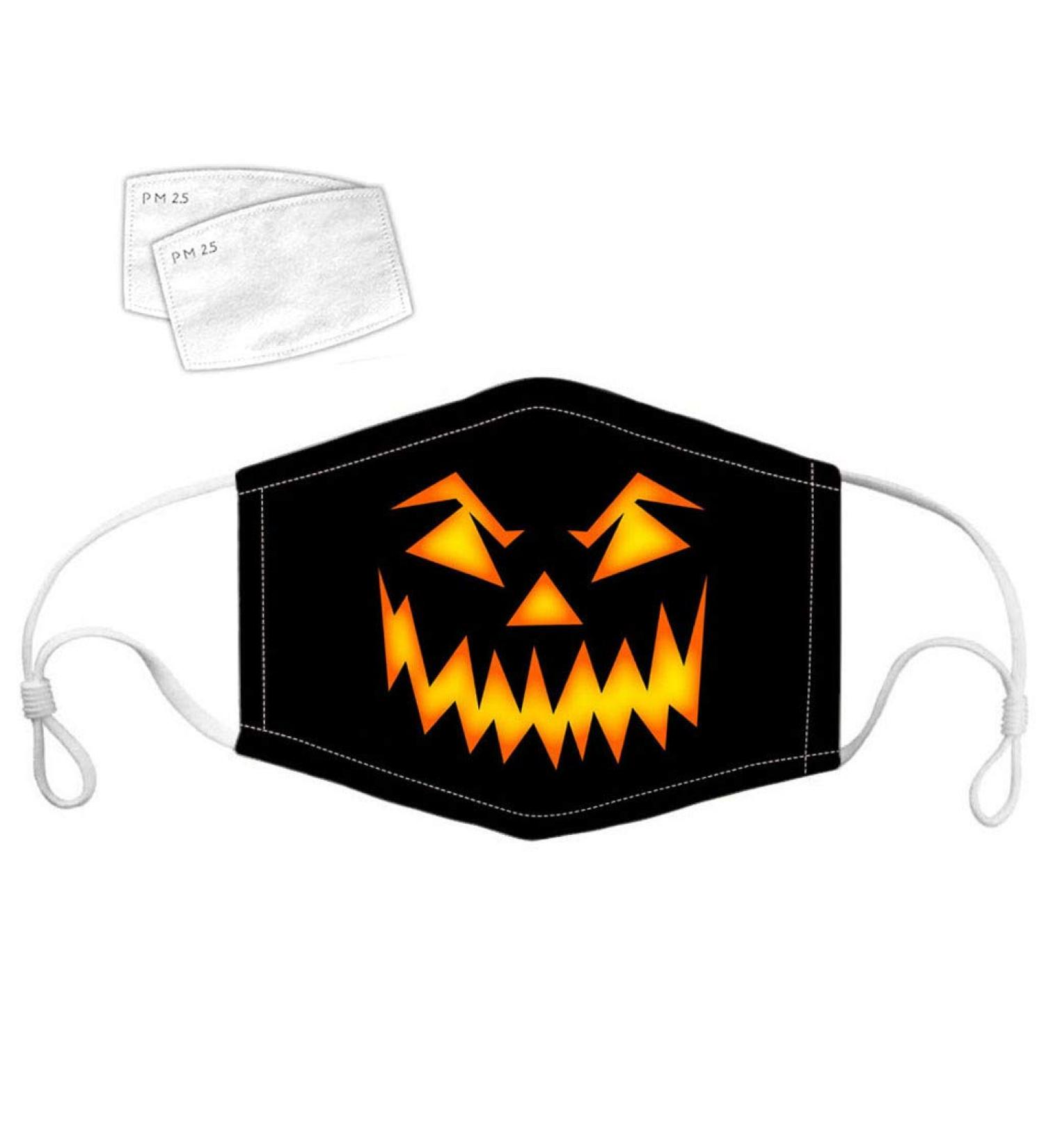 Riou Kinder Halloween Face Mask | Washable Cotton Scarf for Kids | Breathable Reusable Dustproof Protection - Buy Online on GoSupps.com
