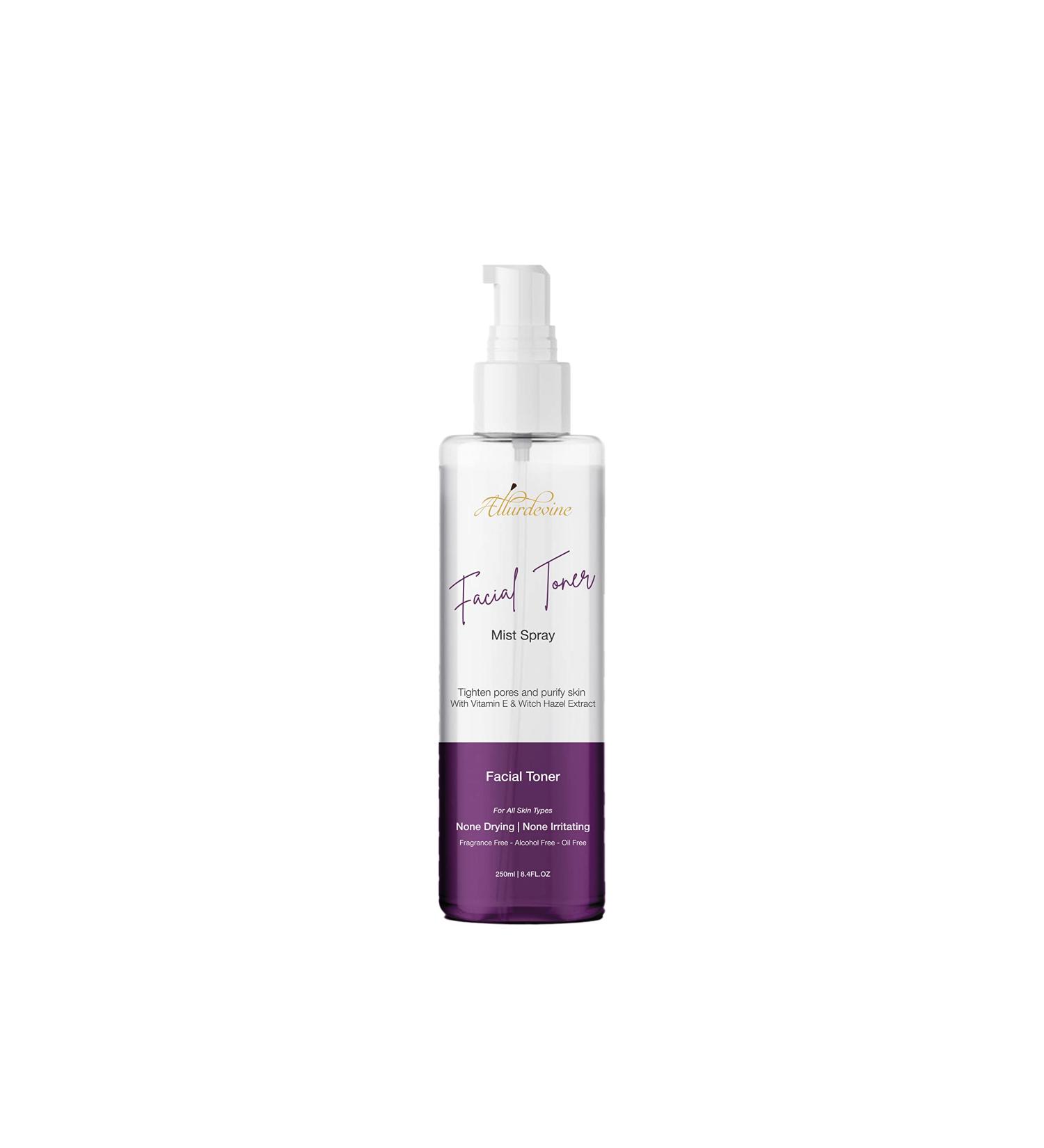 Buy Hypoallergenic Facial Toner Mist for All Skin Types Vitamin E & Witch Hazel Extract (250ml) | Unscented Alcohol-Free Water-Based - Buy Online on GoSupps.com