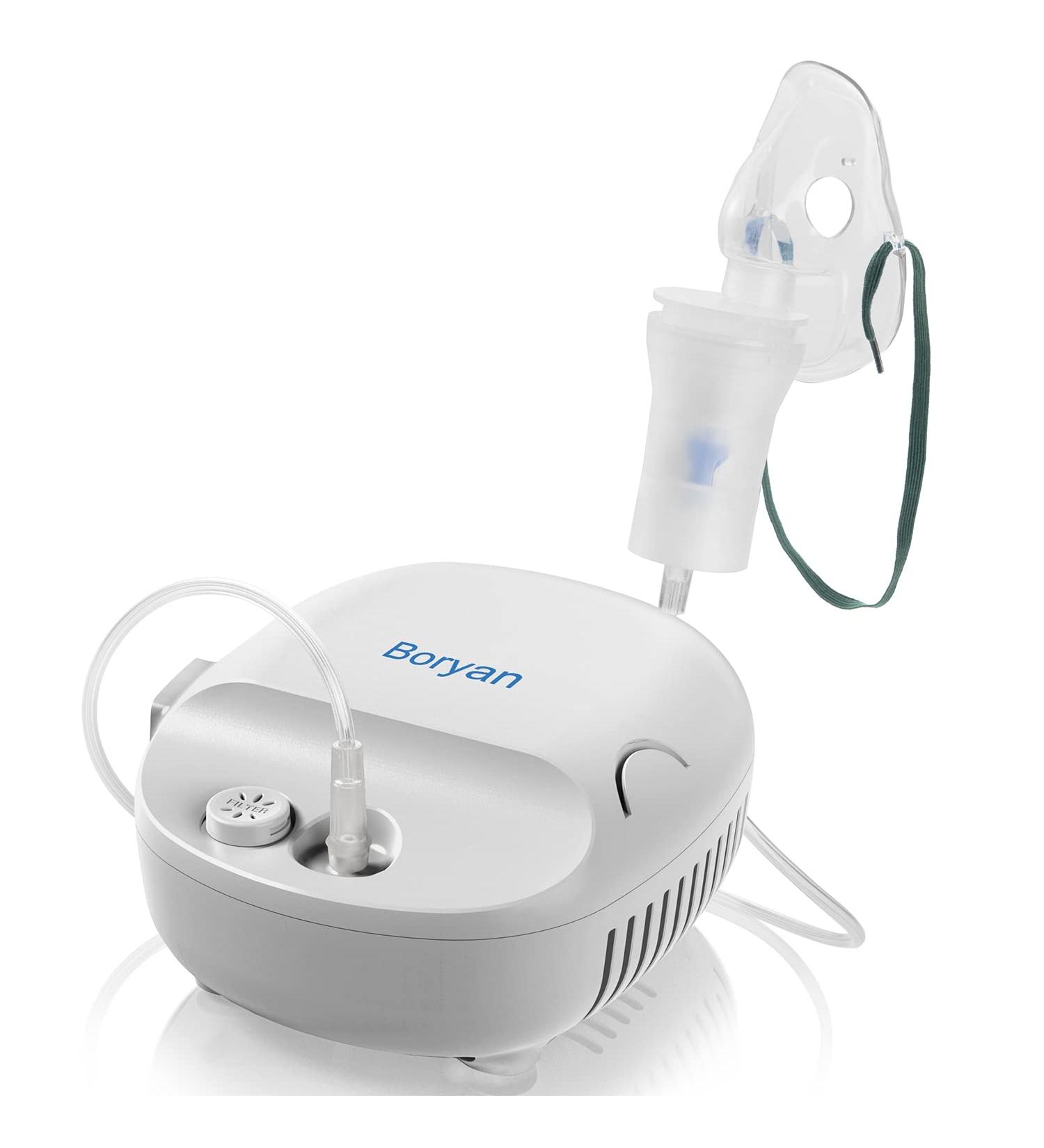 Boryan Deluxe Ultrasonic Nebulizer Machine for Adults and Kids - Portable Breathing Treatment with Tubing and Mouthpiece Kit - Buy Online on GoSupps.com
