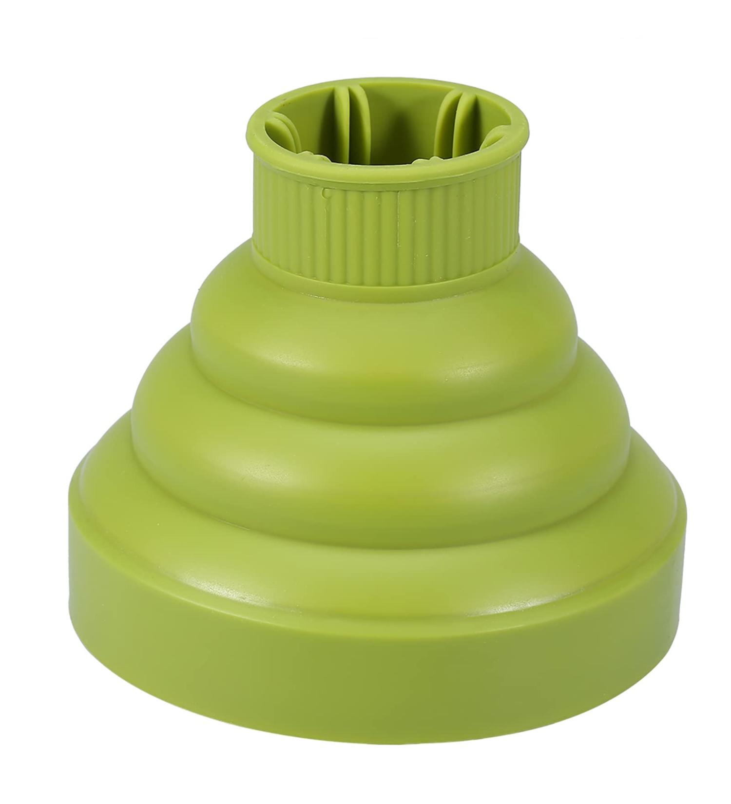 Collapsible Travel Hair Dryer Diffuser - Silicone Heat-Resistant Foldable for Wavy Hair - Green - Buy Online on GoSupps.com