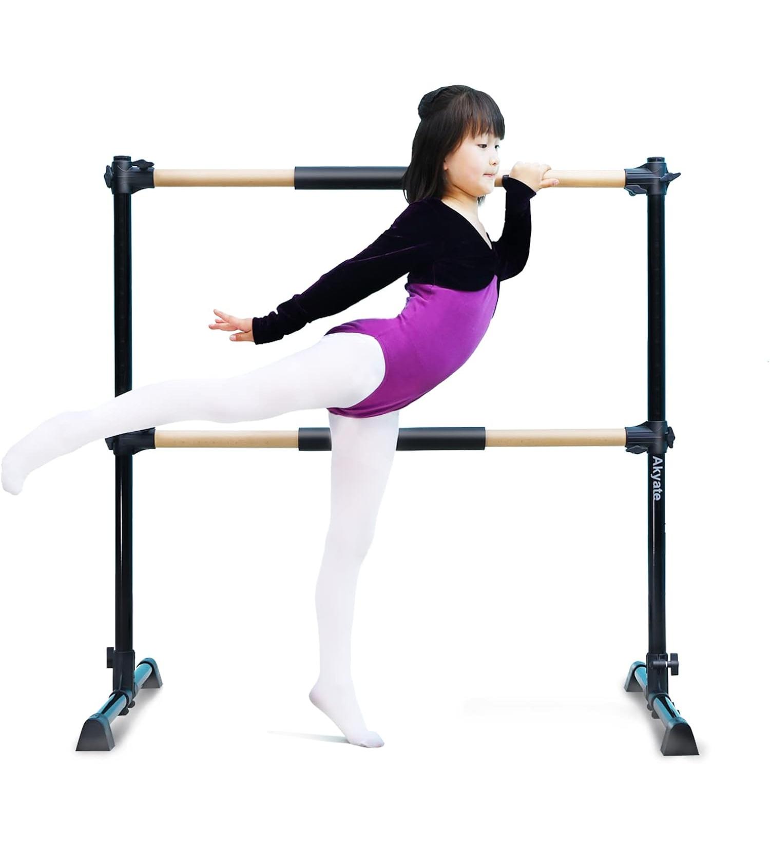 Akyate Portable Ballet Barre - Black | Lightweight & Adjustable - Buy Online on GoSupps.com