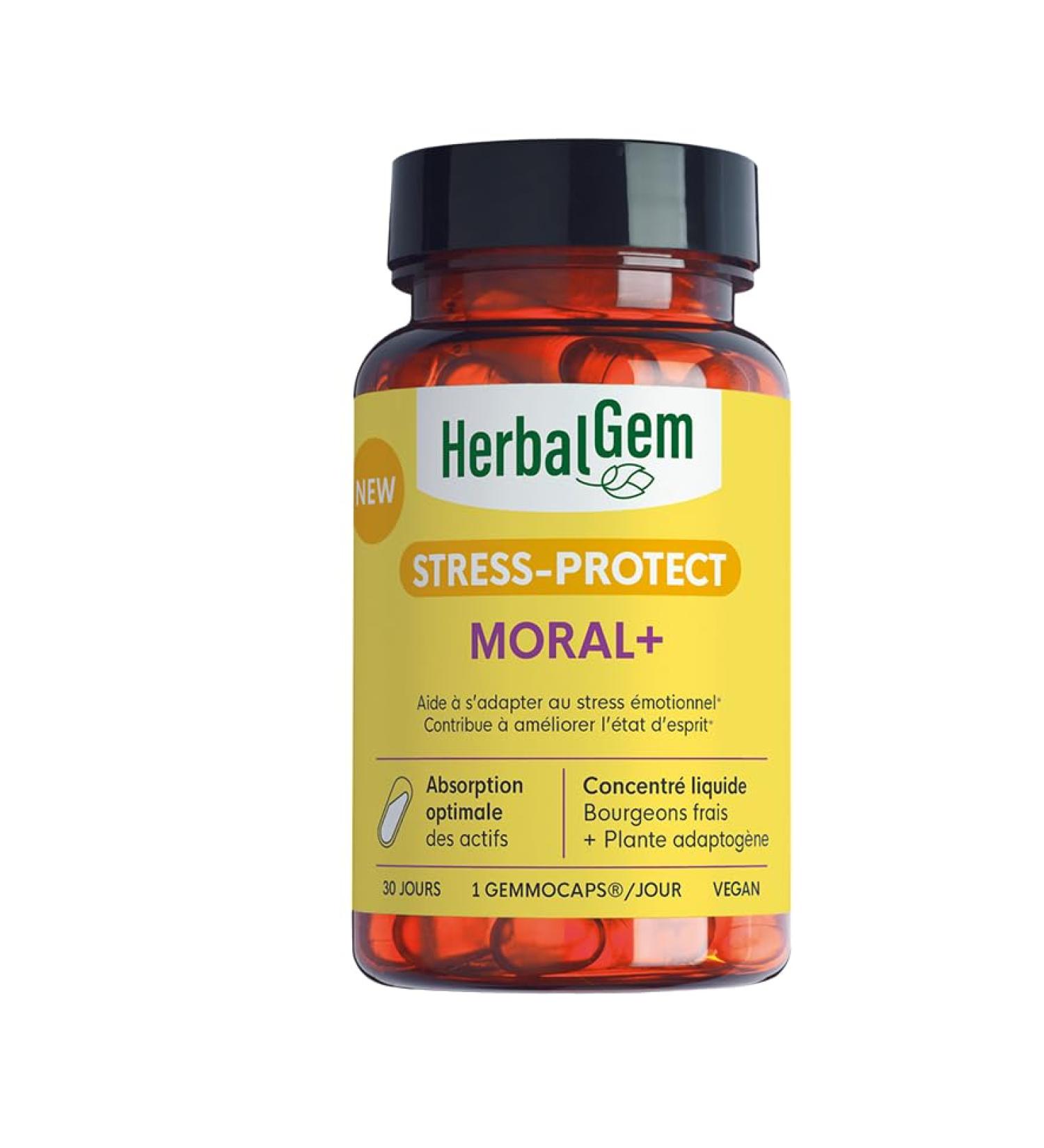 HERBALGEM - GEMMOCAPS STRESS-PROTECT MORAL+ - Stress motionnel - 30 Capsules - Buy Online on GoSupps.com