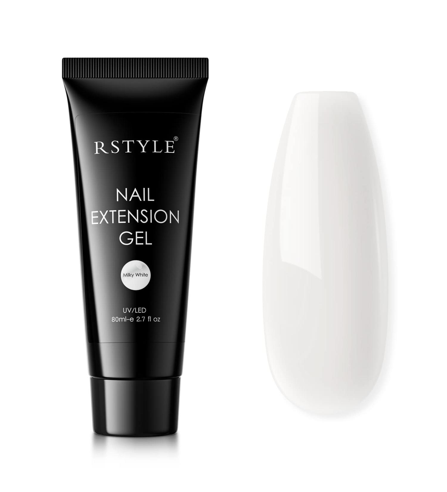 Rstyle Poly Nail Gel 80ml - Pink Acrylic Gel for Professional Manicure Nail Extension & Art | UV/LED Nail Polish for Strong Natural Finish - Buy Online on GoSupps.com