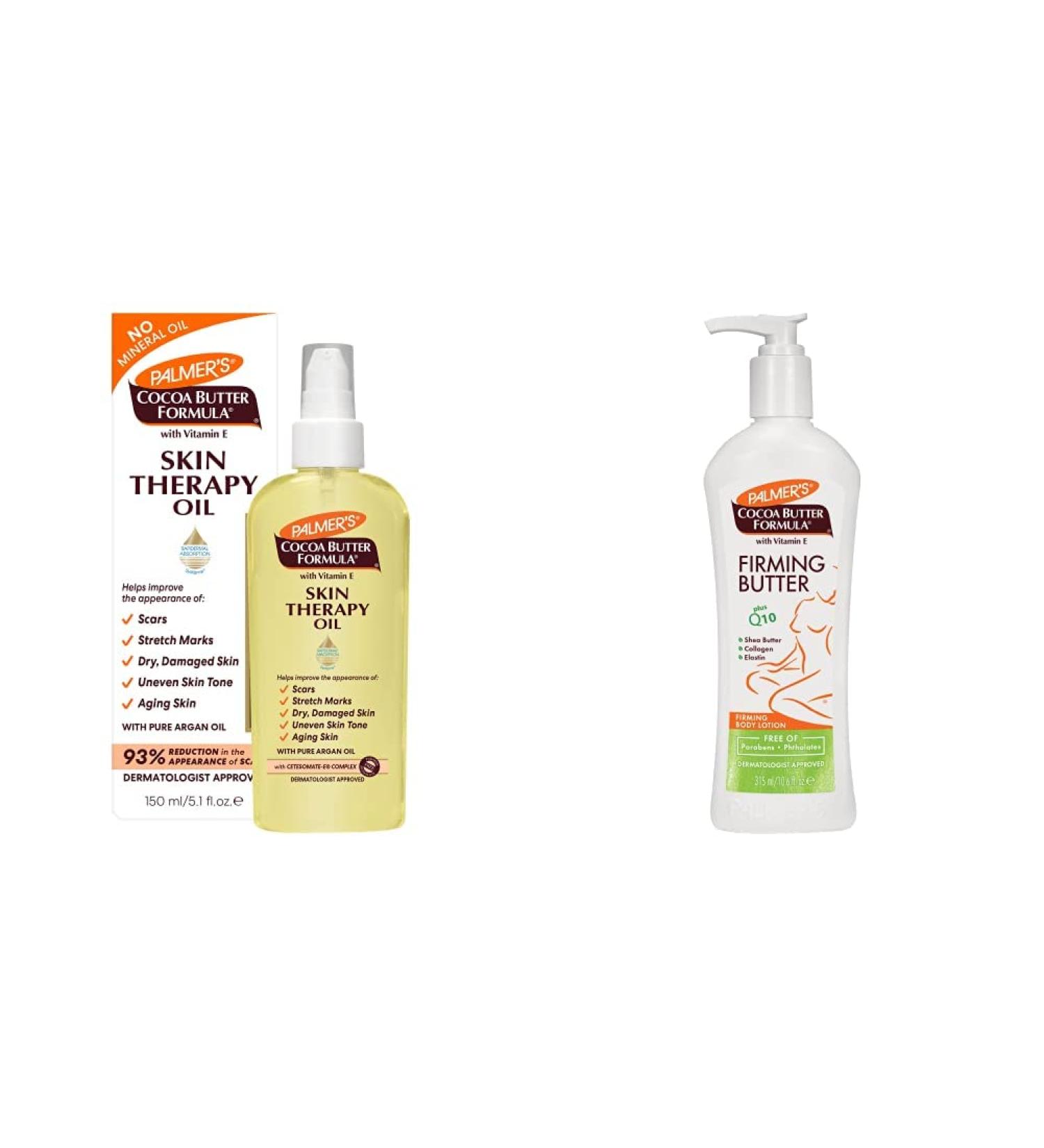 Palmer's Cocoa Butter Skin Therapy Collection with Vitamin E Original 5.1 Fl Oz (Pack of 1) Body Oil + Lotion 10.6 Fl Oz - Buy Online on GoSupps.com
