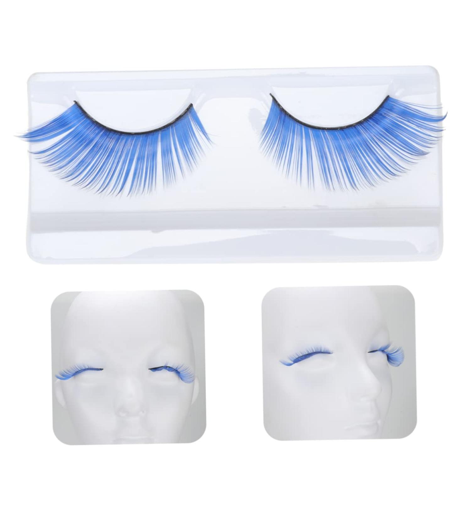 FRCOLOR 2 Pairs Blue Long Eyelashes Spider Art Eyelashes Girl Clothes False Eyelashes Extension Blue Eyelashes Faux Eyelashes Handmade False Eyelashes Outfits Halloween - Buy Online on GoSupps.com