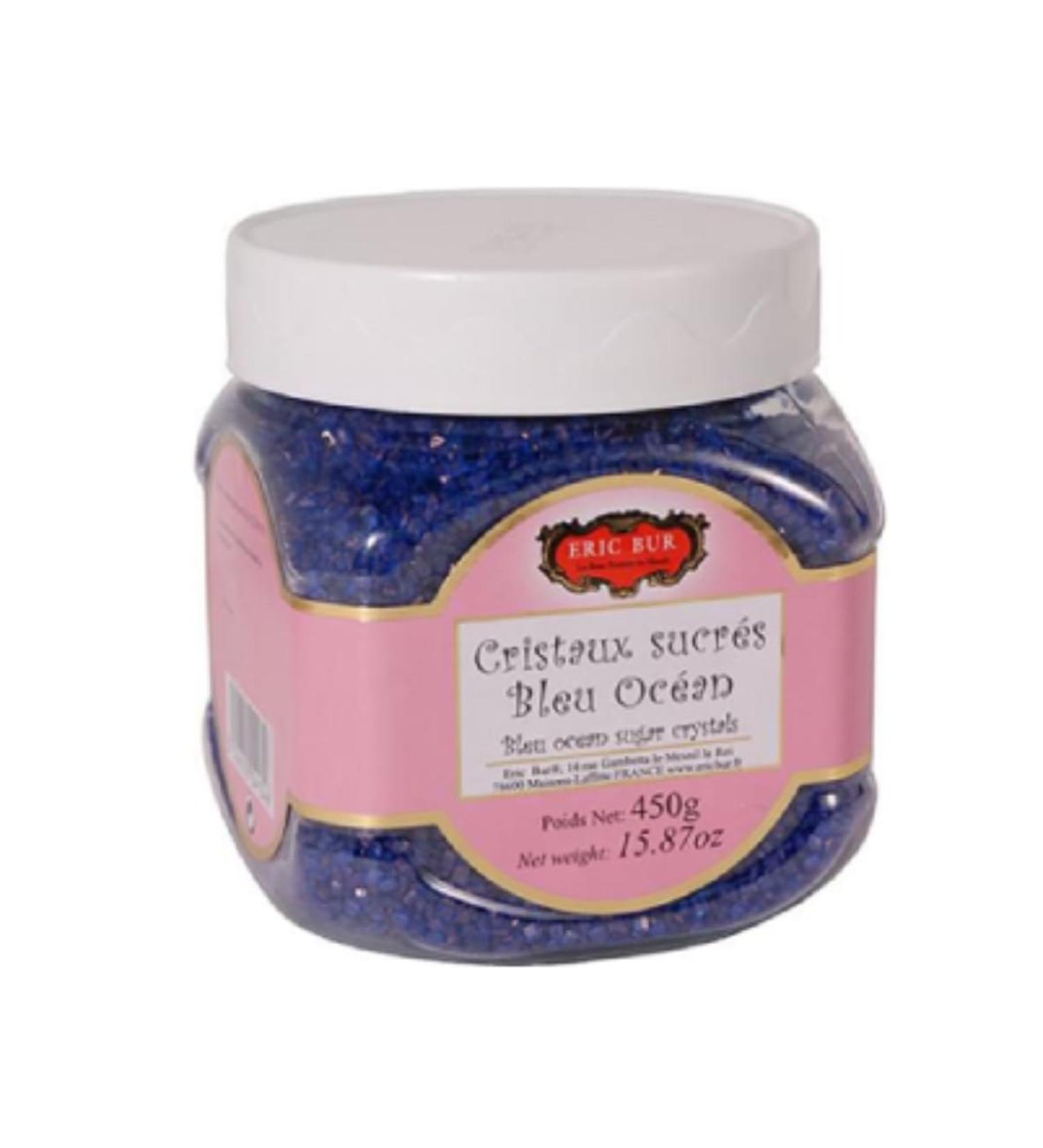 Multicolored Vermicelli 400g/Jar, Red, Pink, Ocean Blue Sweet Crystals 450g/Jar - Free Shipping France (900g, Ocean Blue Sweet Crystals)