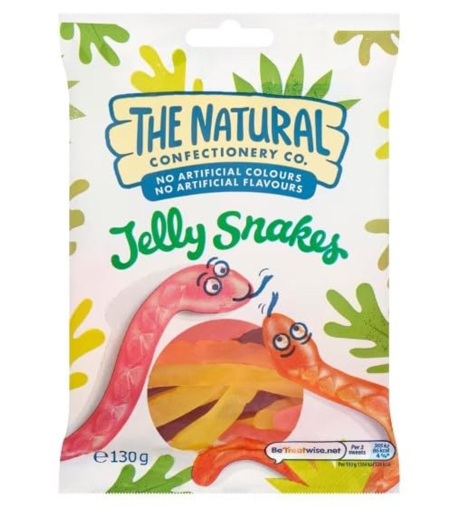 3 x The Natural Confectionery Company Jelly Snakes Sweets Bag 130g Delicious Tasty And Twisty Treat Gift Hamper For Birthday Christmas Easter Sold By Kidzbuzz