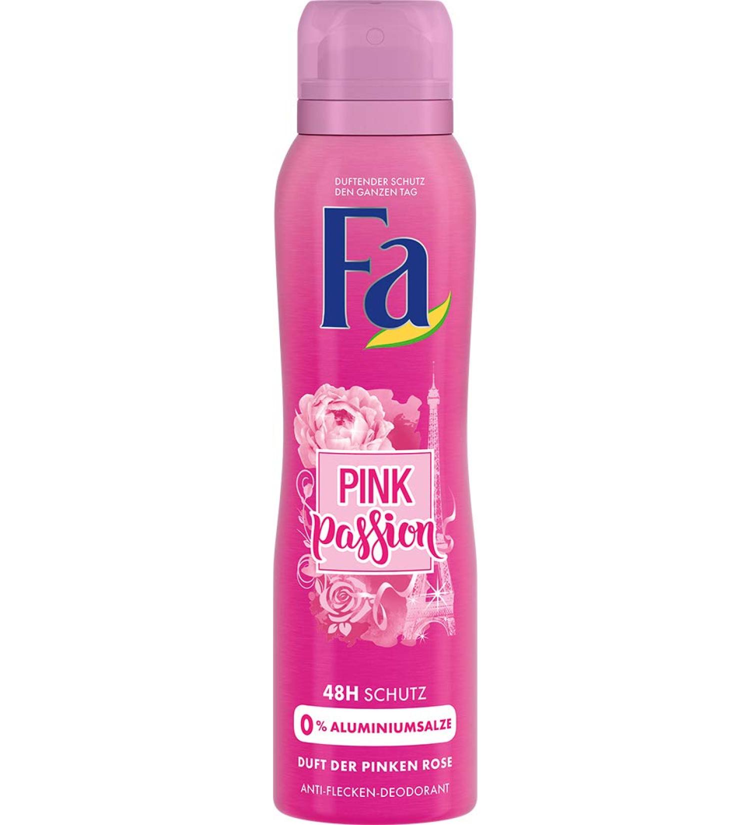Fa - Pink Passion Spray Deodorant (0% Aluminum Salts) 150ml